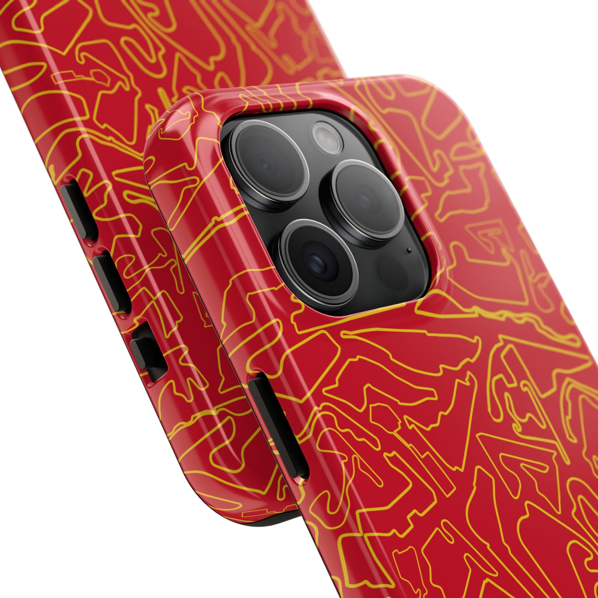 Tracks & Texts | Red & Gold |  Phone Case for Tough Protection