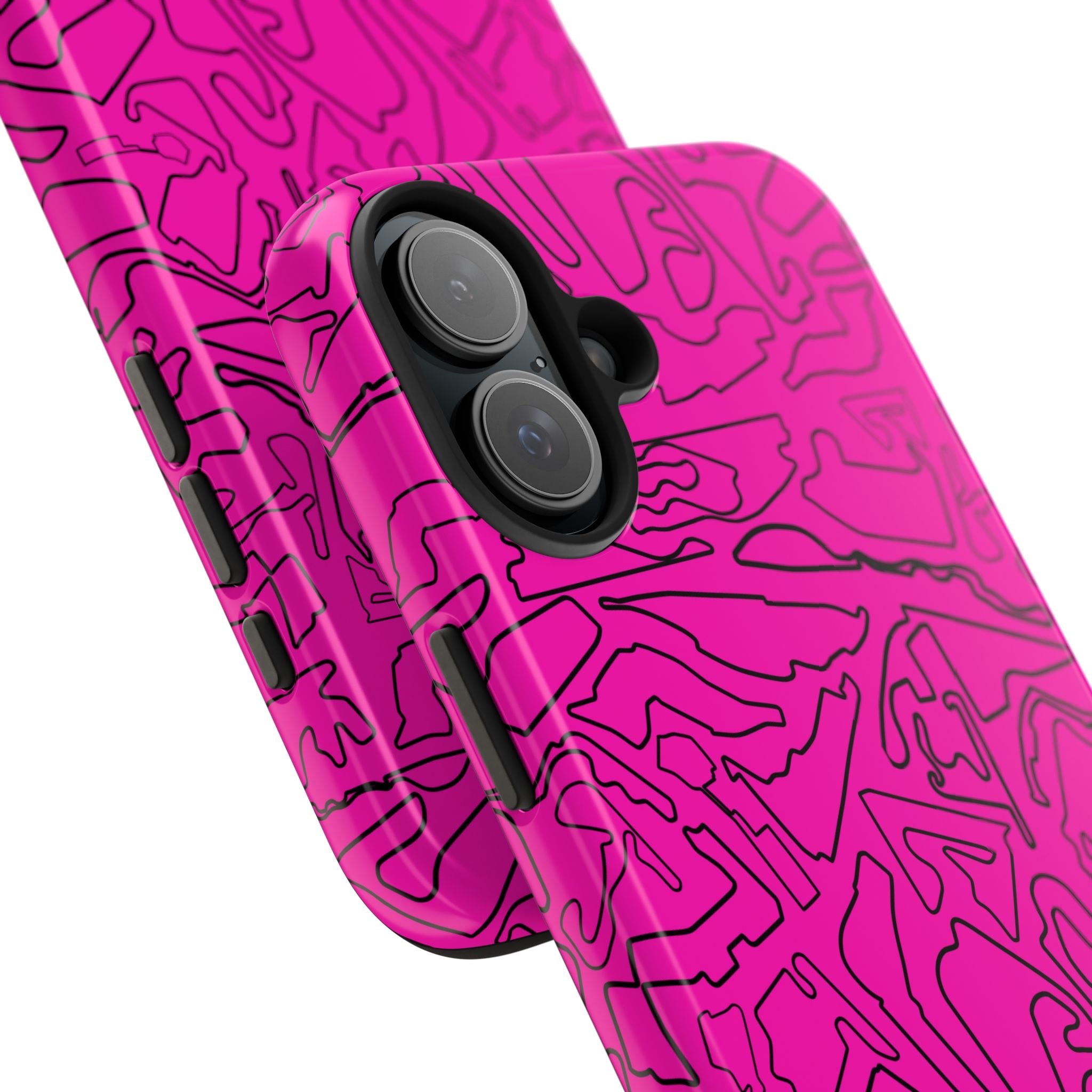 Tracks & Texts | Pink/Black |  Phone Case for Tough Protection