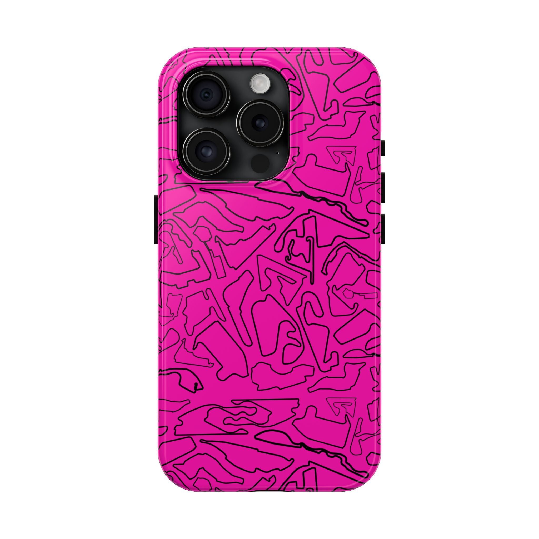 Tracks & Texts | Pink/Black |  Phone Case for Tough Protection