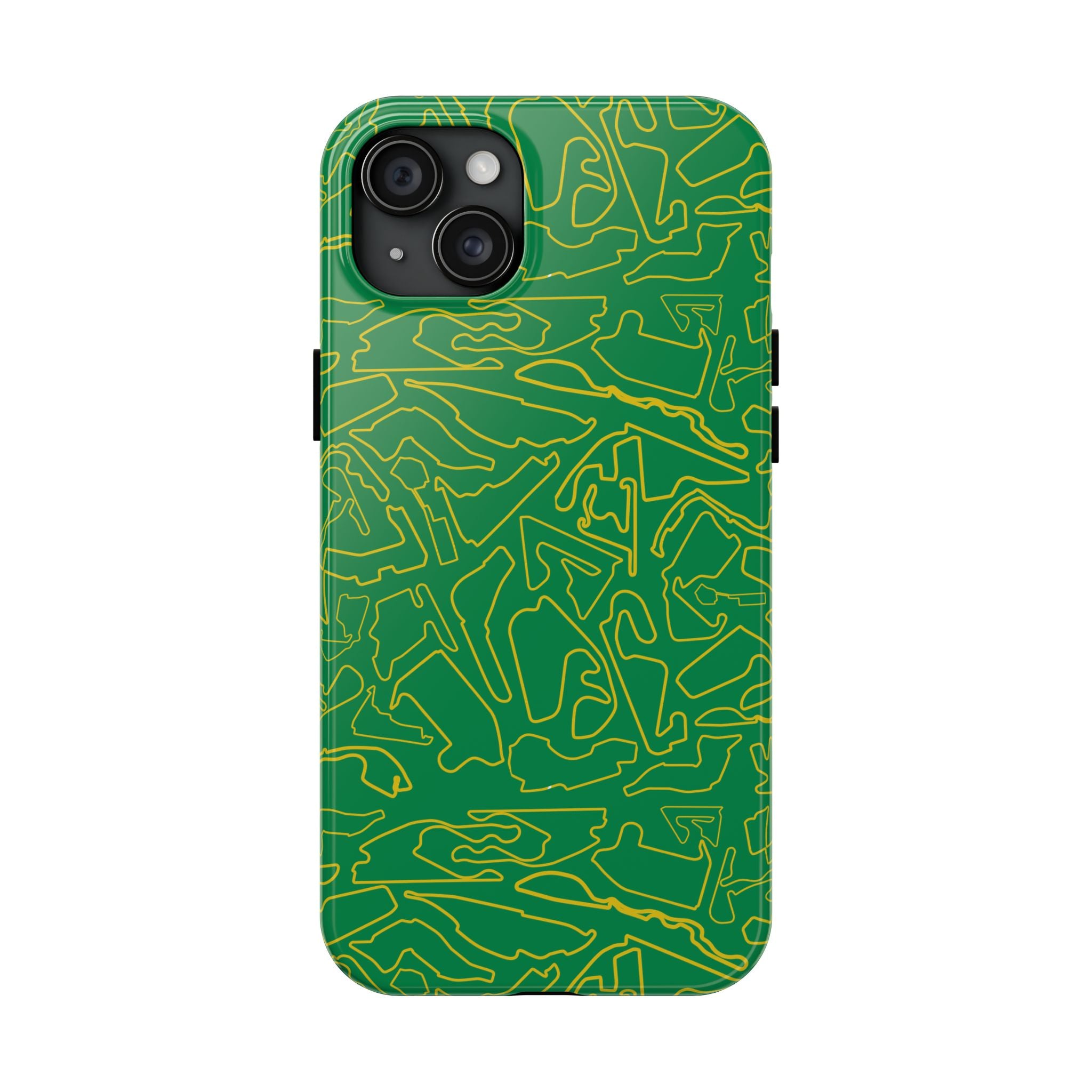 Tracks & Texts | Green/Yellow |  Phone Case for Tough Protection