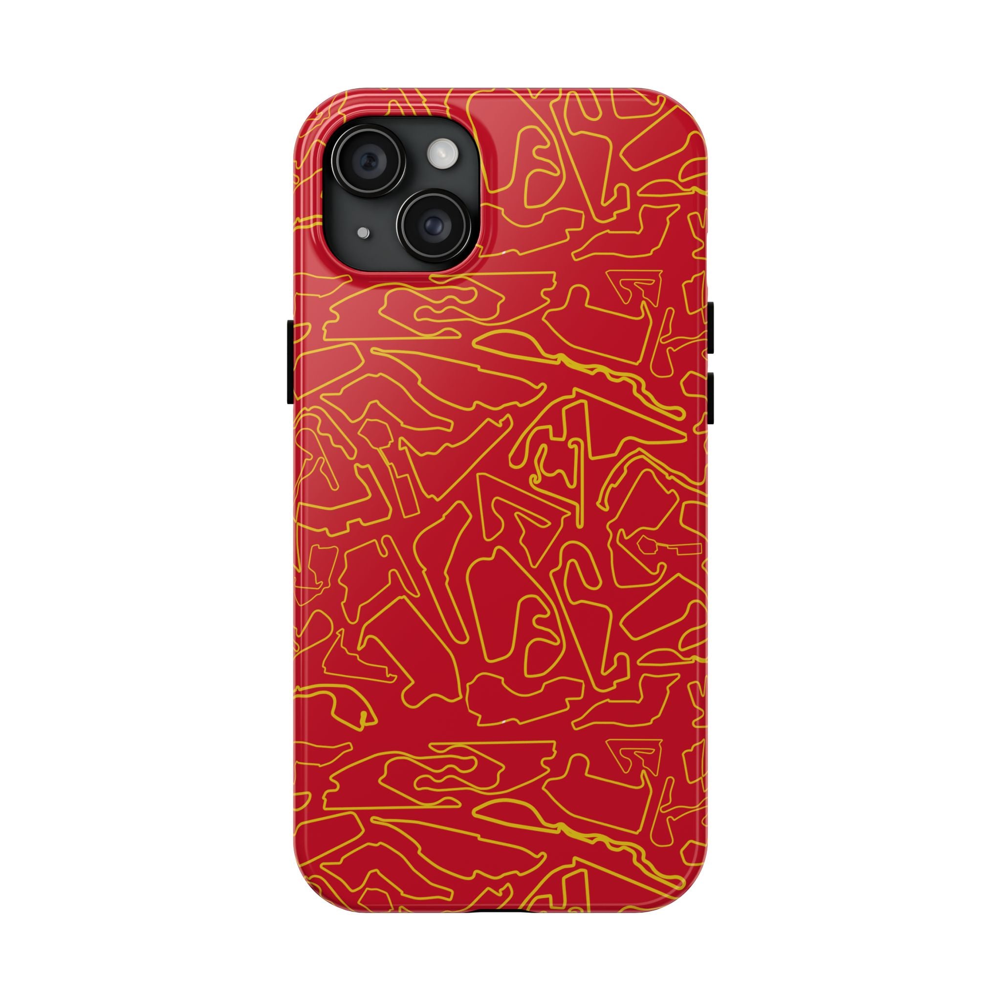 Tracks & Texts | Red & Gold |  Phone Case for Tough Protection