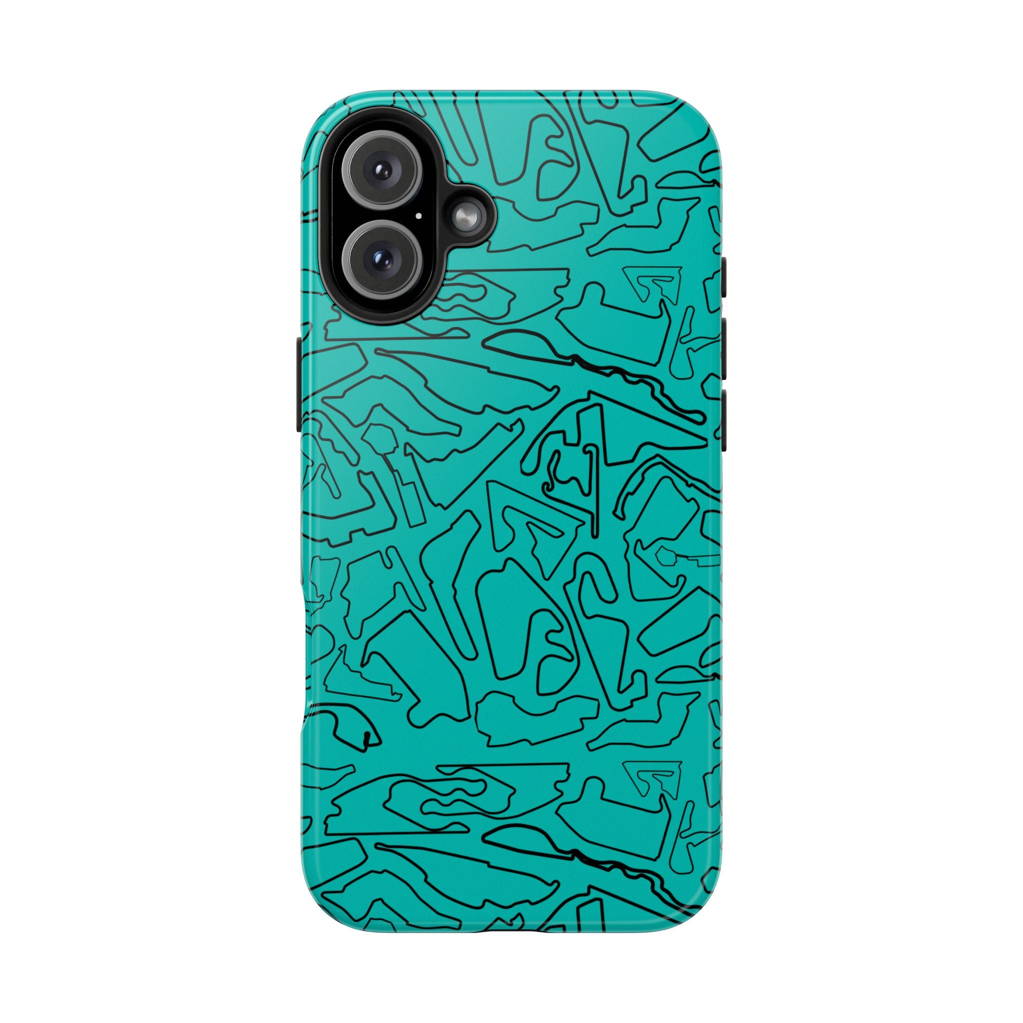 Tracks & Texts | Teal & Black | Phone Case for Tough Protection