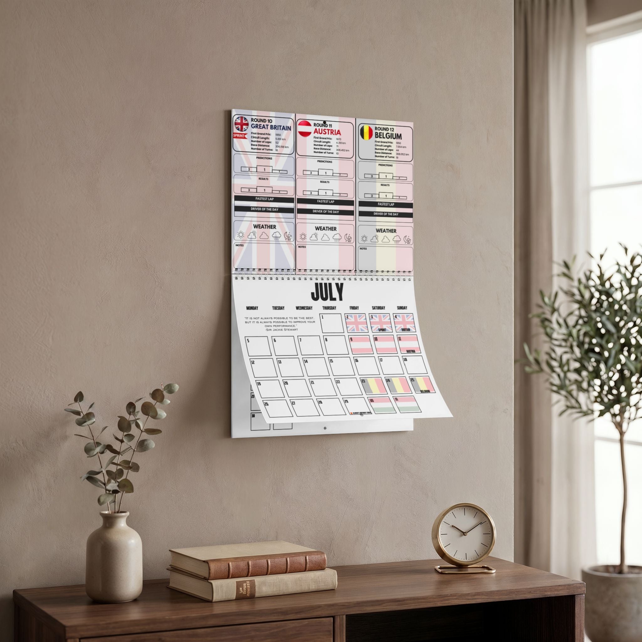 2027 Formula Fanatics Race Schedule | Wall Calendars