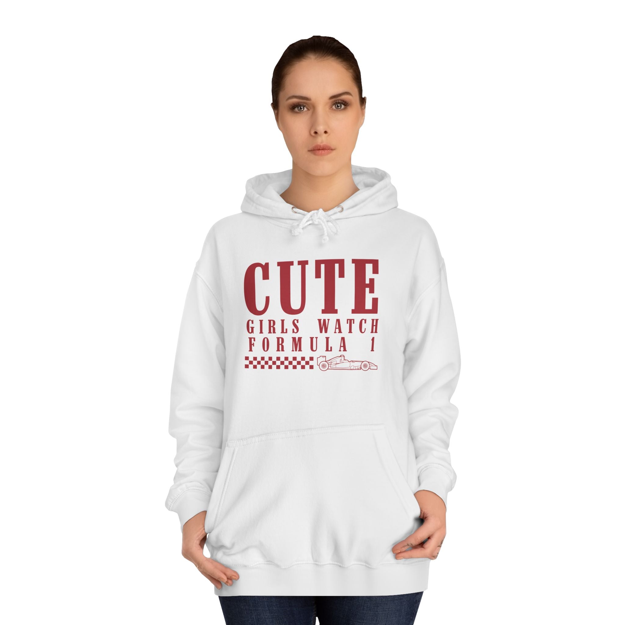 Cute Girls Watch F1 Unisex College Hoodie