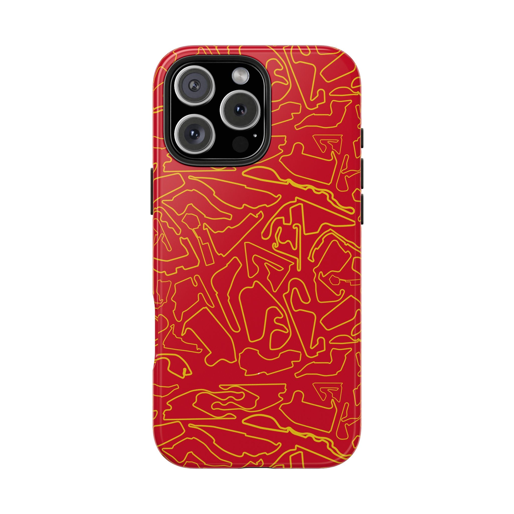 Tracks & Texts | Red & Gold |  Phone Case for Tough Protection