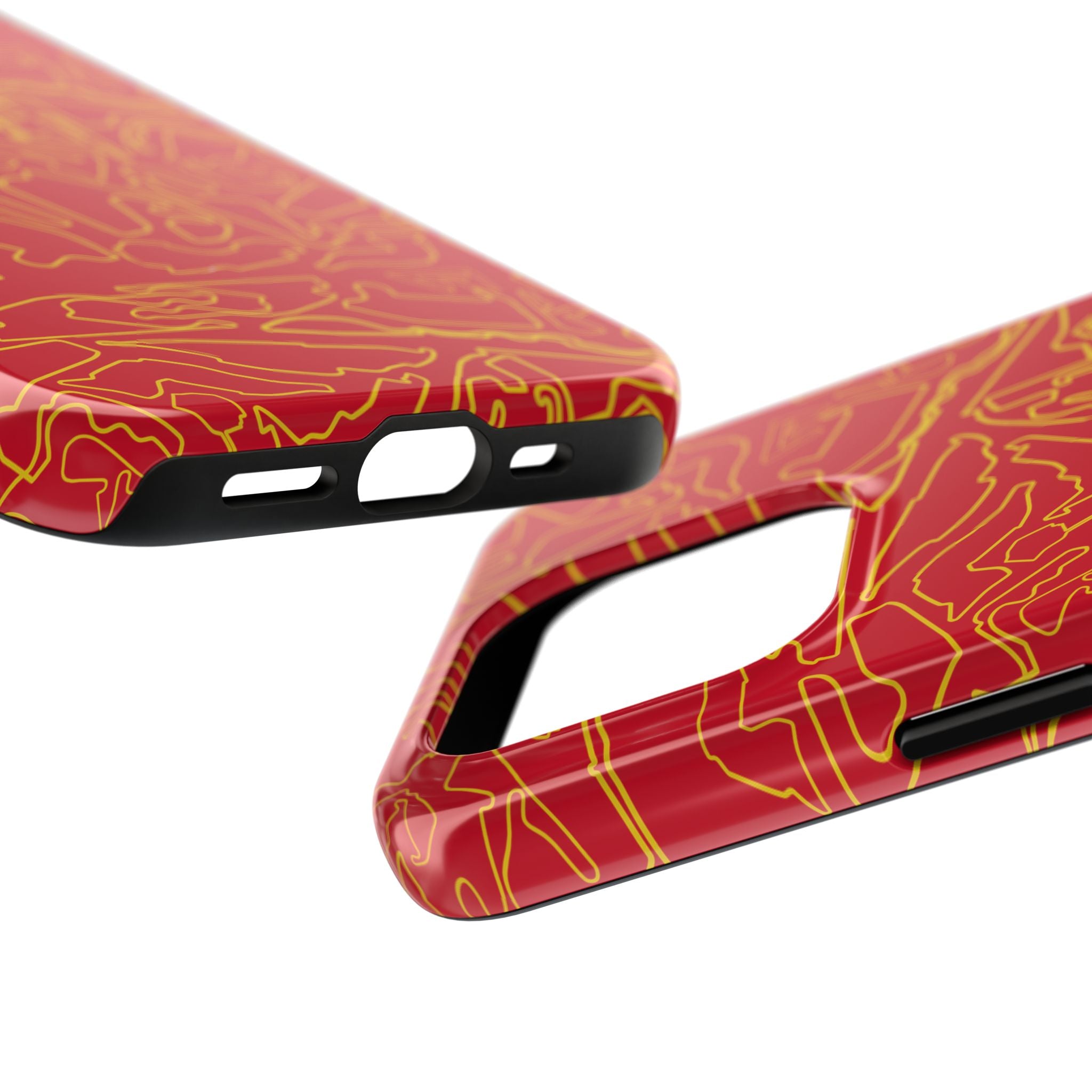 Tracks & Texts | Red & Gold |  Phone Case for Tough Protection