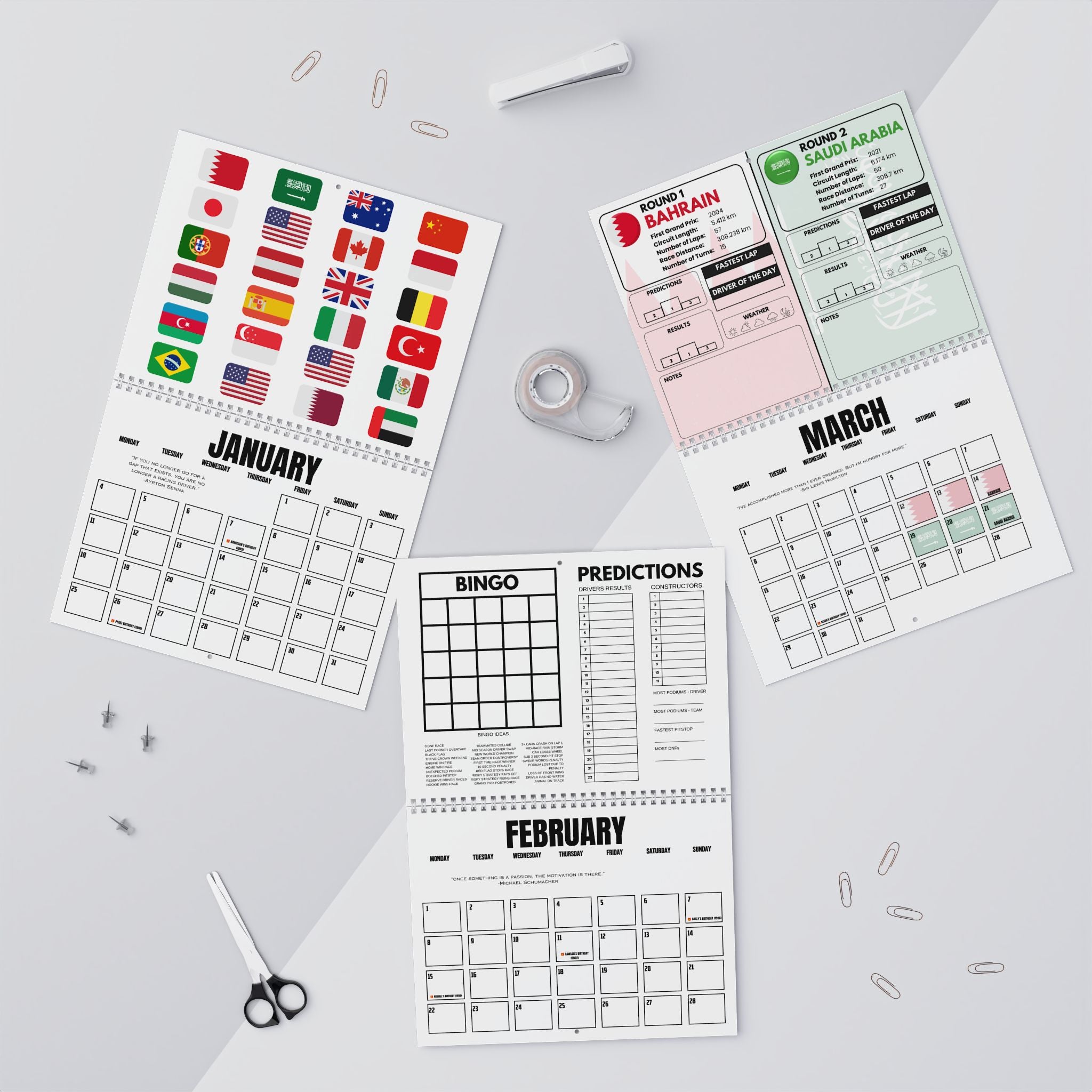 Wall Calendars (Blank)