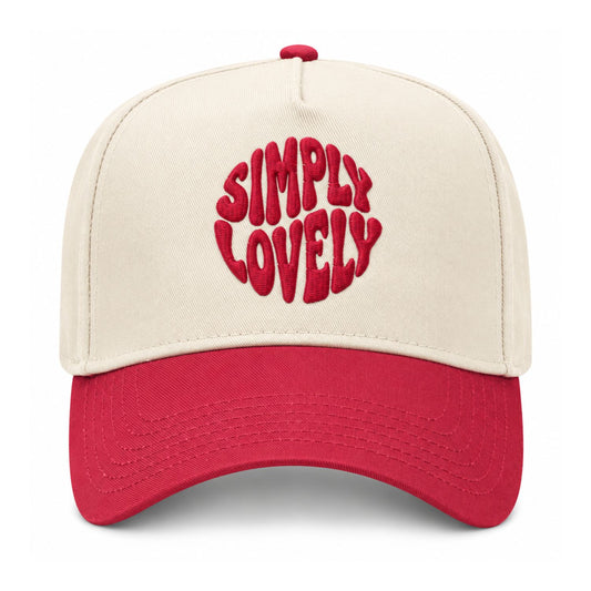 Simply Lovely Funky Font Snapback - Red