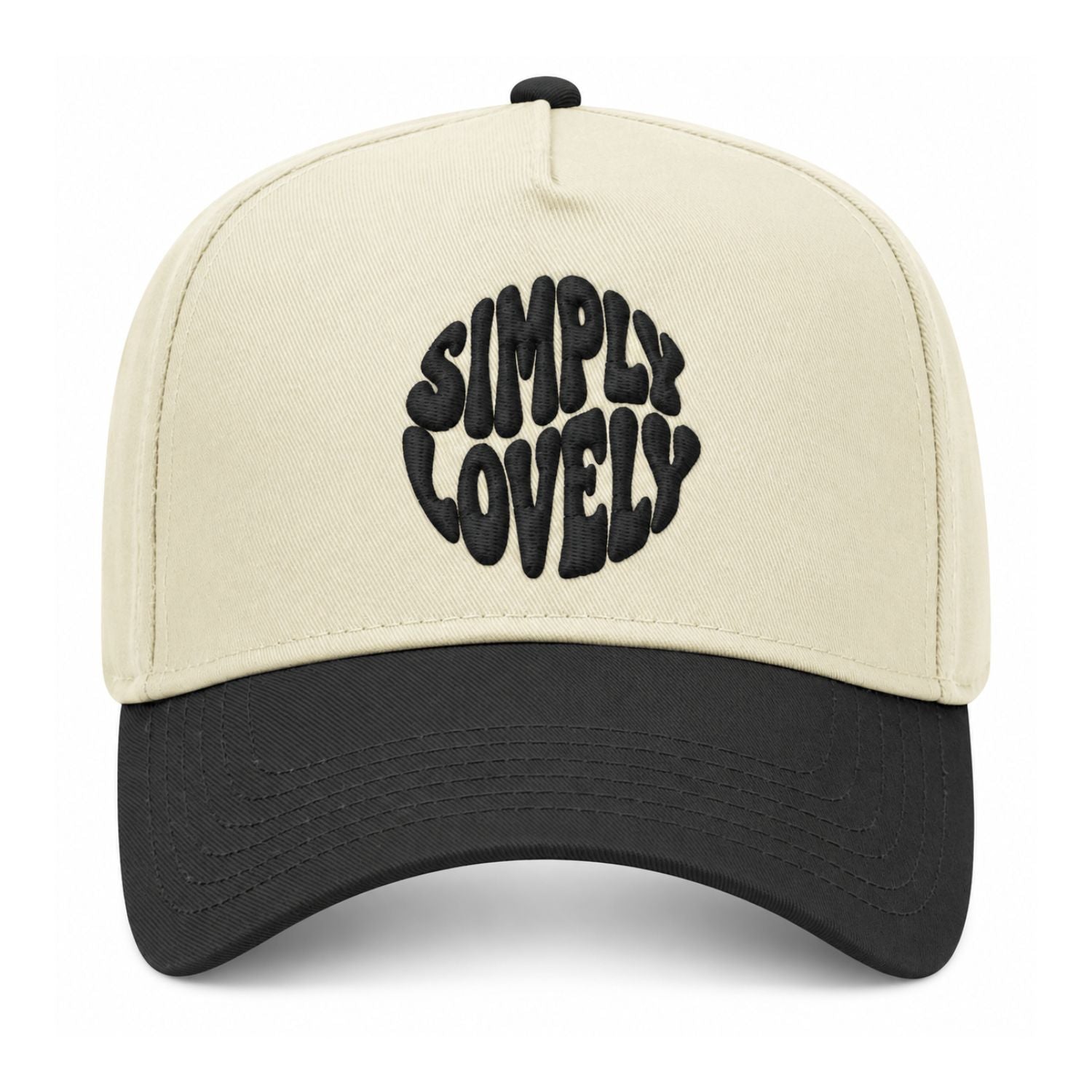 Simply Lovely Funky Font Snapback - Black