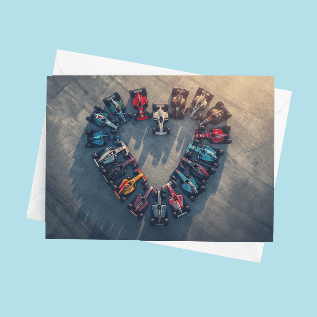 Heart Racers Pfp Heart Racing Greeting Card | FormulaFanatics