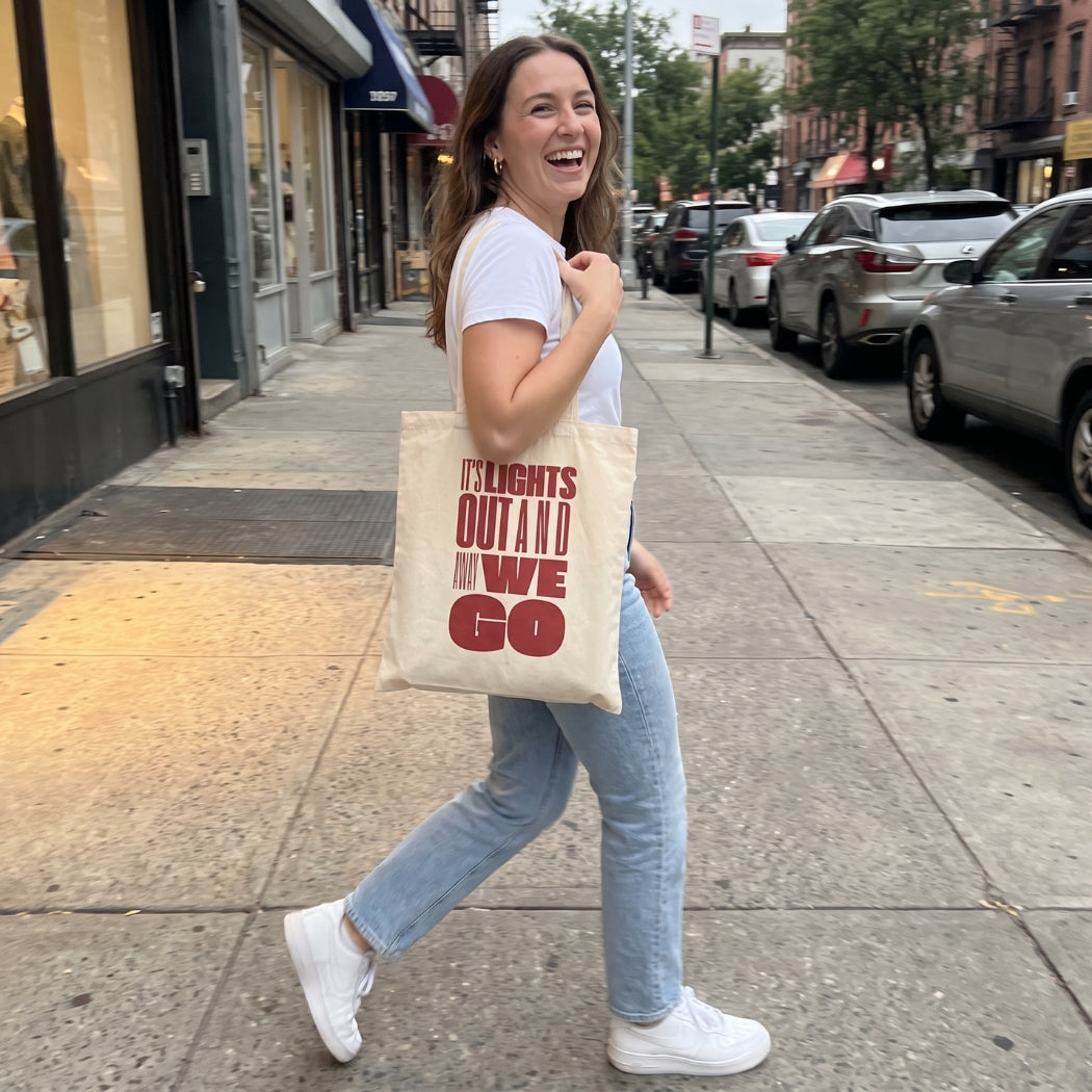 Lights Out Cotton Canvas Tote Bag