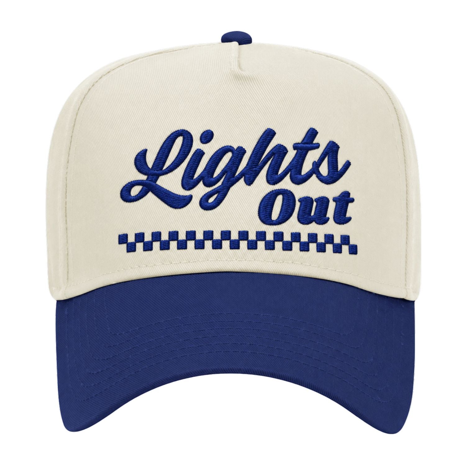 Lights Out Embroidered Snapback - Royal Blue