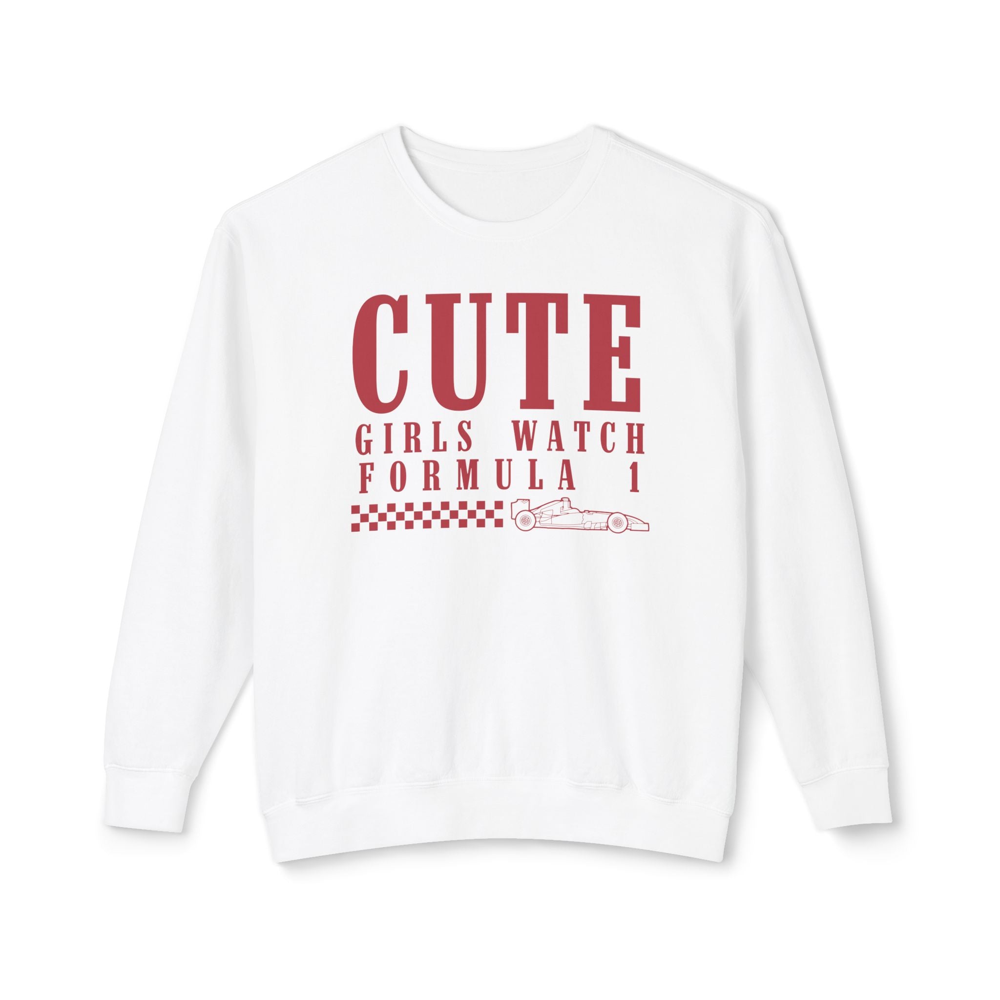 Cute Girls Watch F1 Lightweight Crewneck Sweatshirt