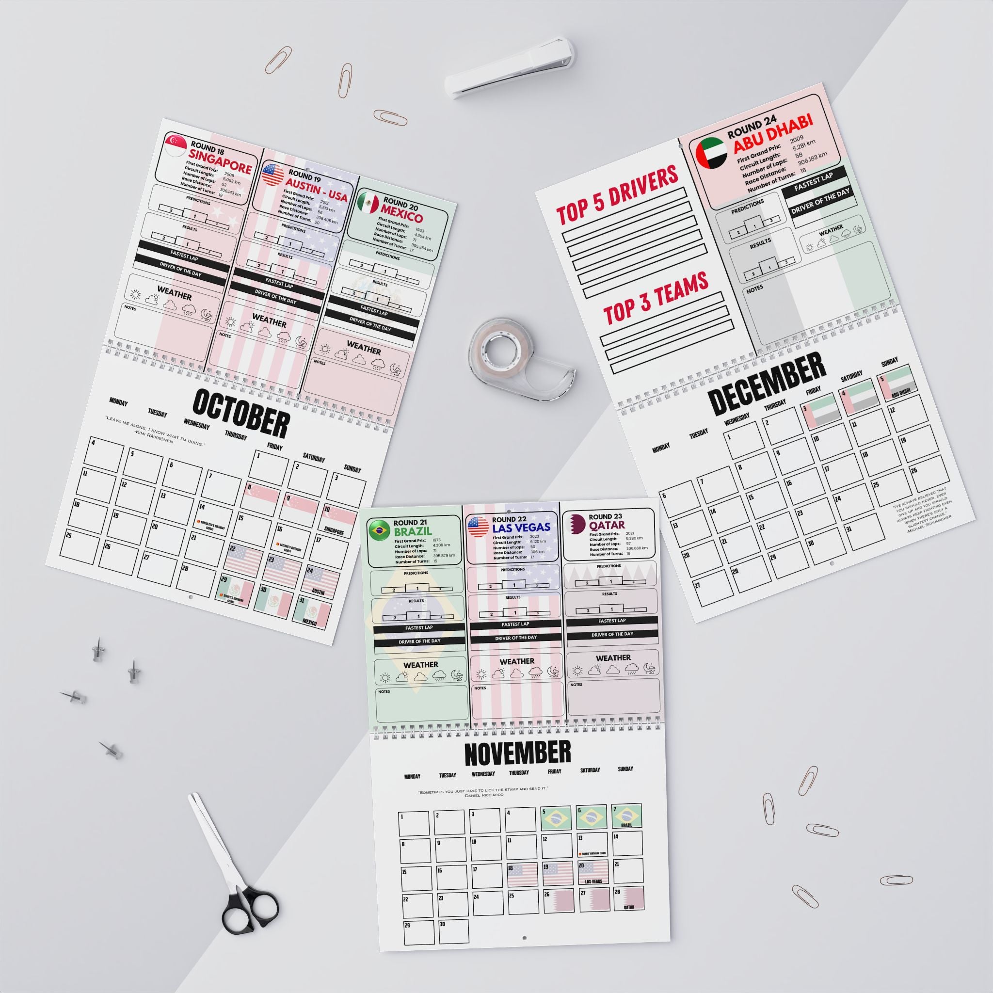 Wall Calendars (Blank)