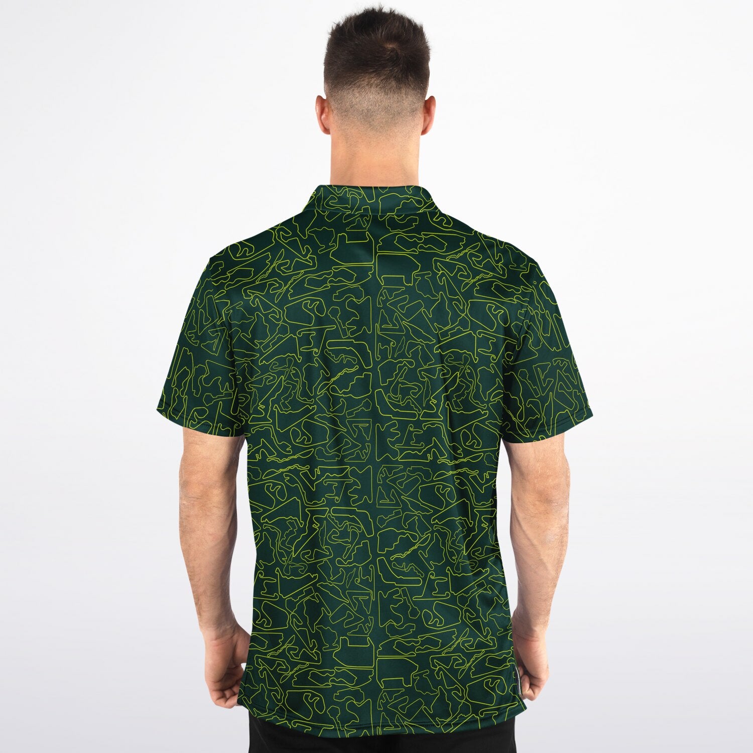 Circuits Classic Men's Polo T-Shirt - Green and Yellow