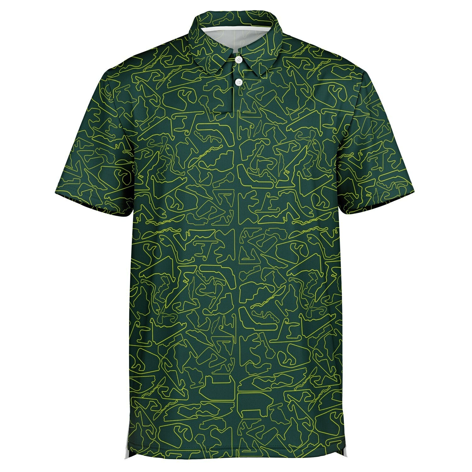 Circuits Classic Men's Polo T-Shirt - Green and Yellow