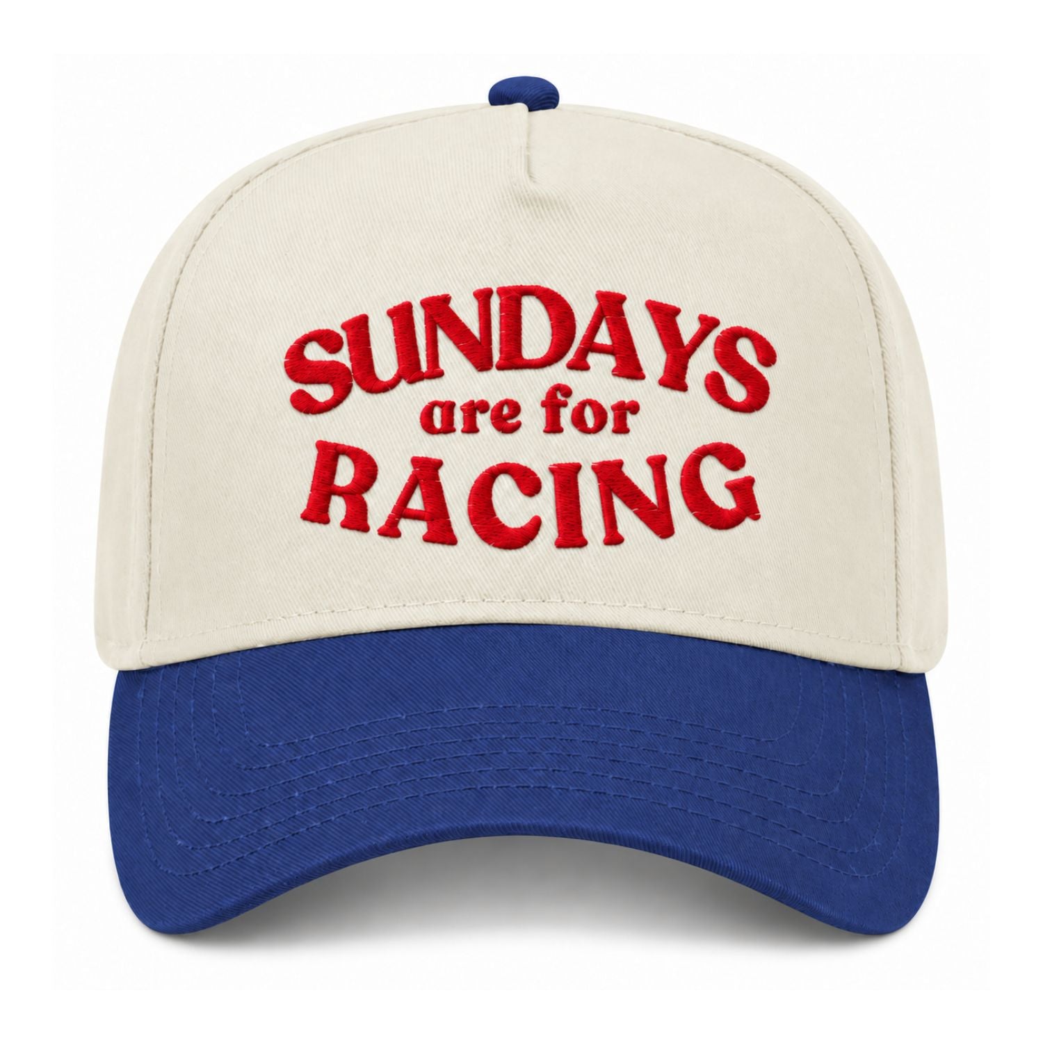 Sundays Are For Racing Embroidered - Blue/Red
