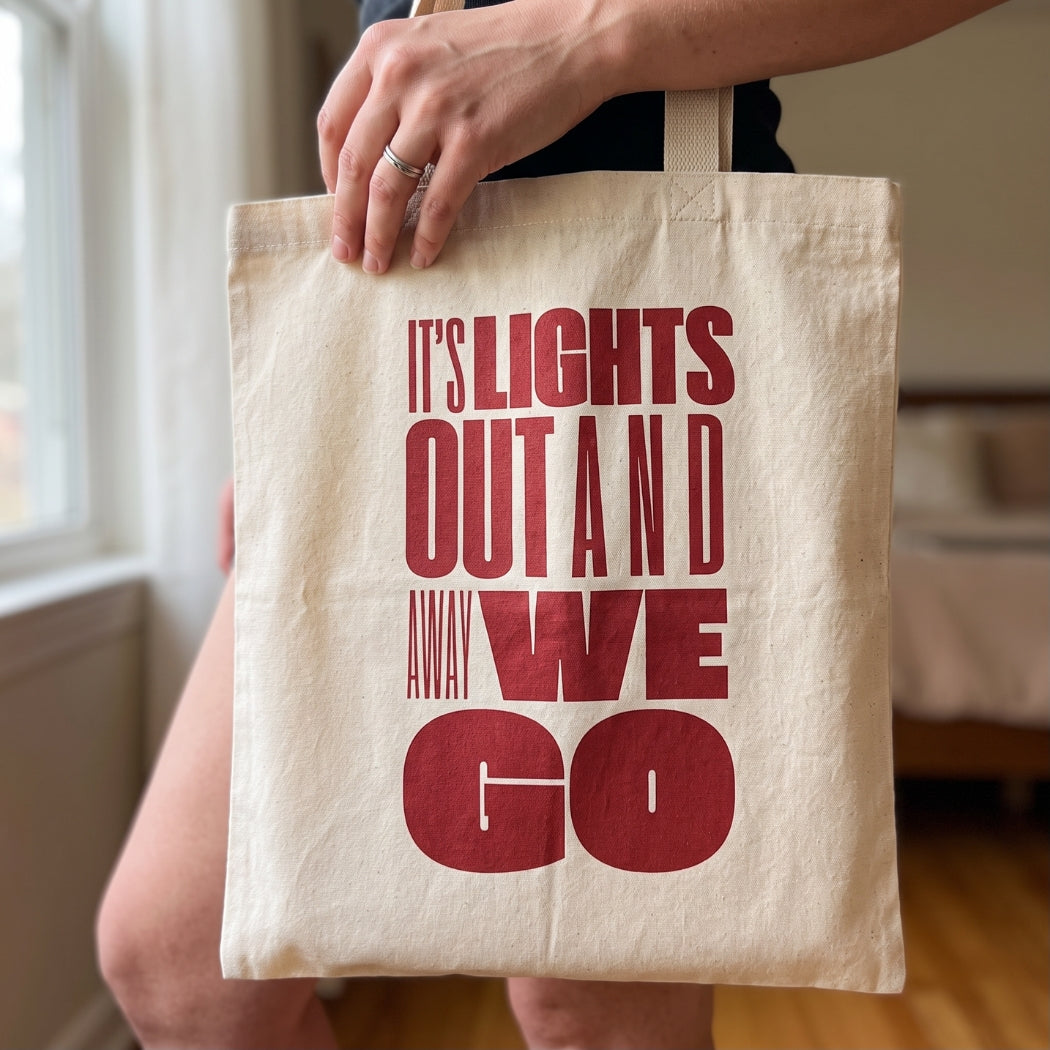 Lights Out Cotton Canvas Tote Bag