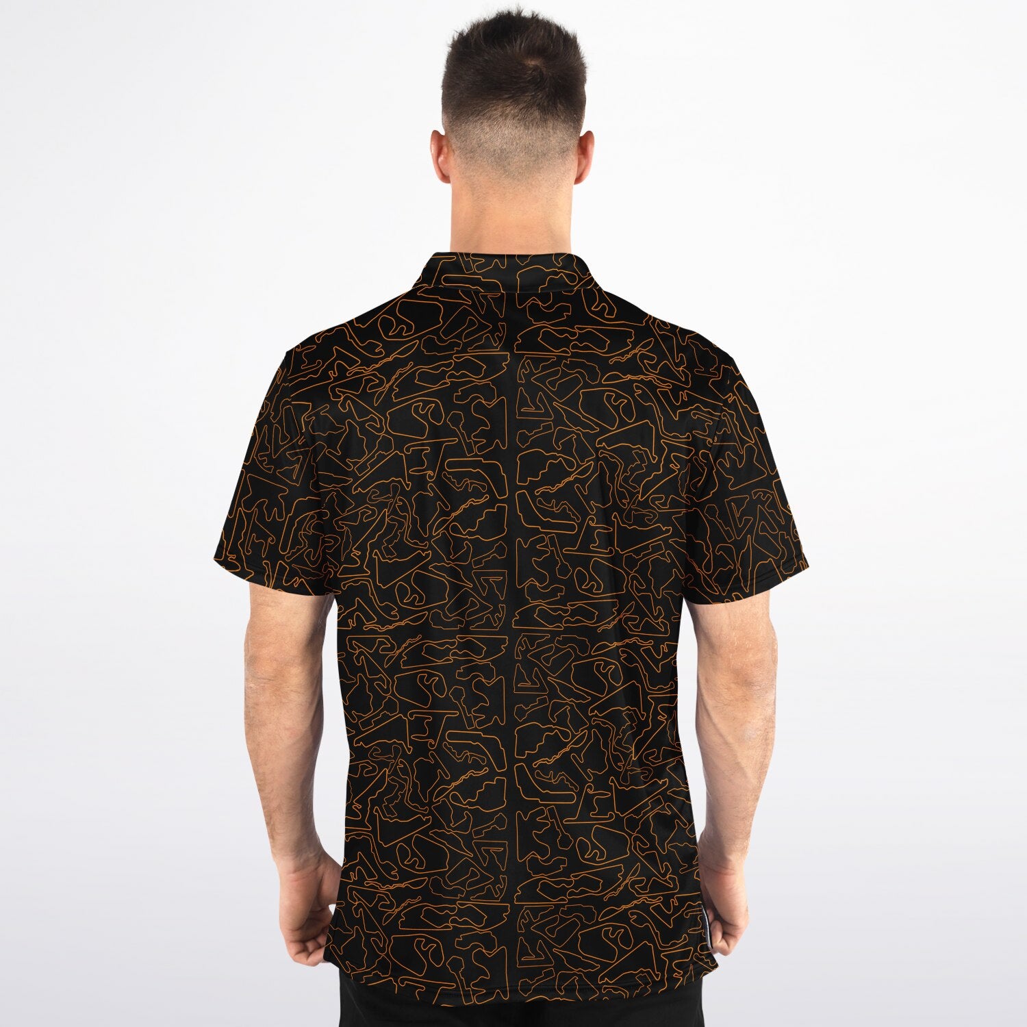 Circuits Classic Men's Polo T-shirt - Orange and Black