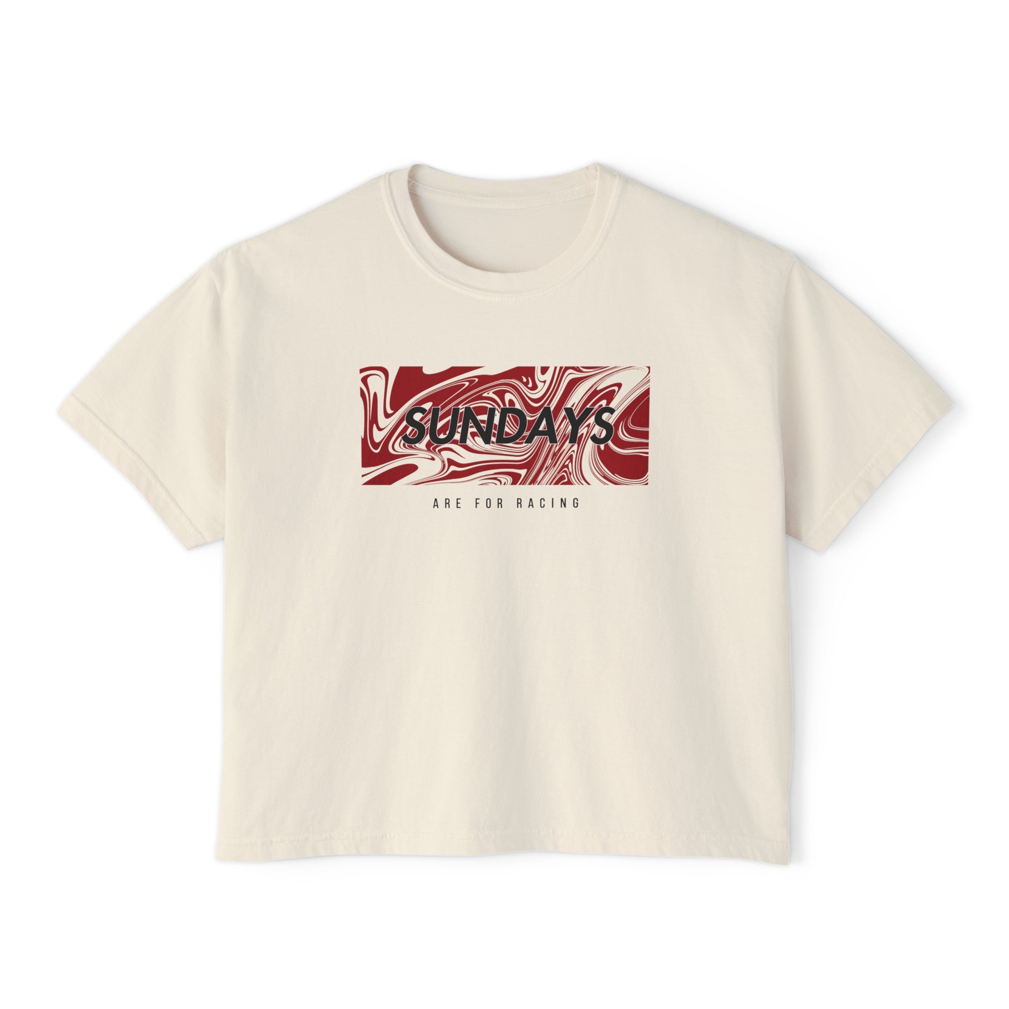 Ferrari Sundays Are For Racing Women's Boxy Tee - FormulaFanatics