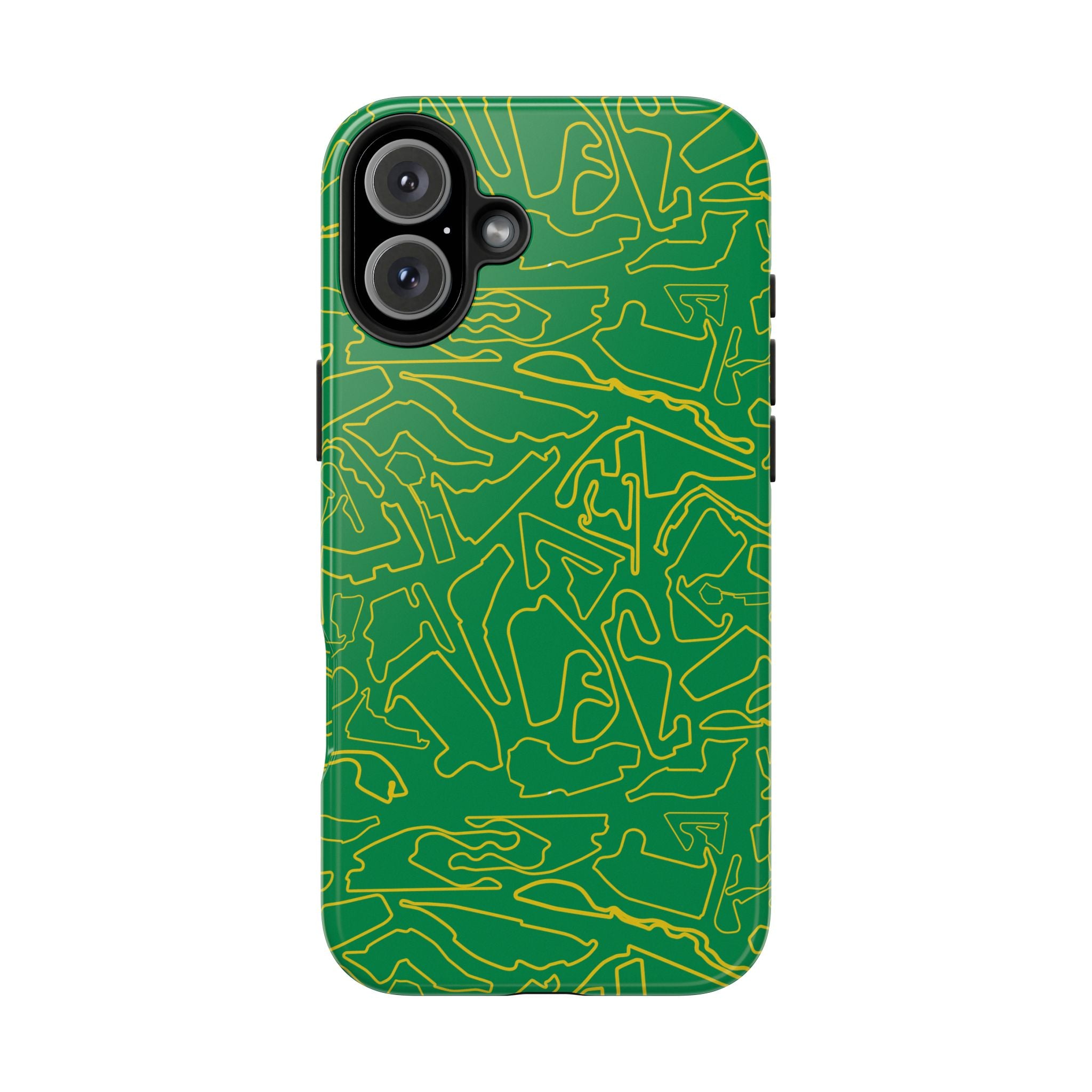 Tracks & Texts | Green/Yellow |  Phone Case for Tough Protection
