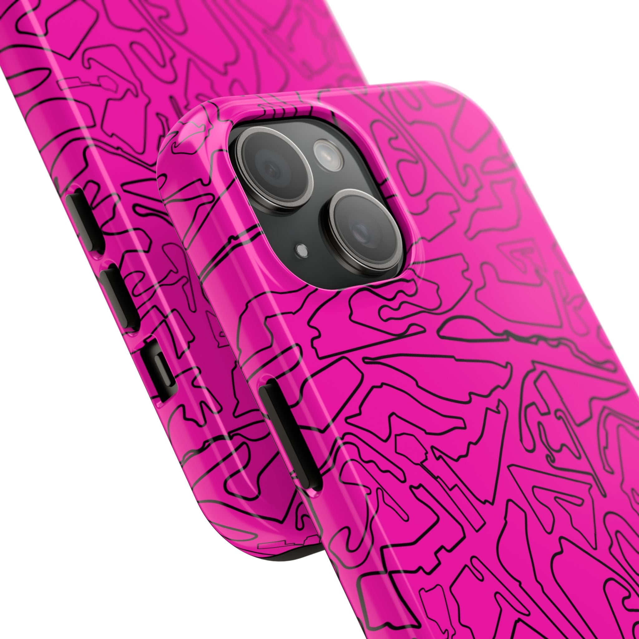 Tracks & Texts | Pink/Black |  Phone Case for Tough Protection