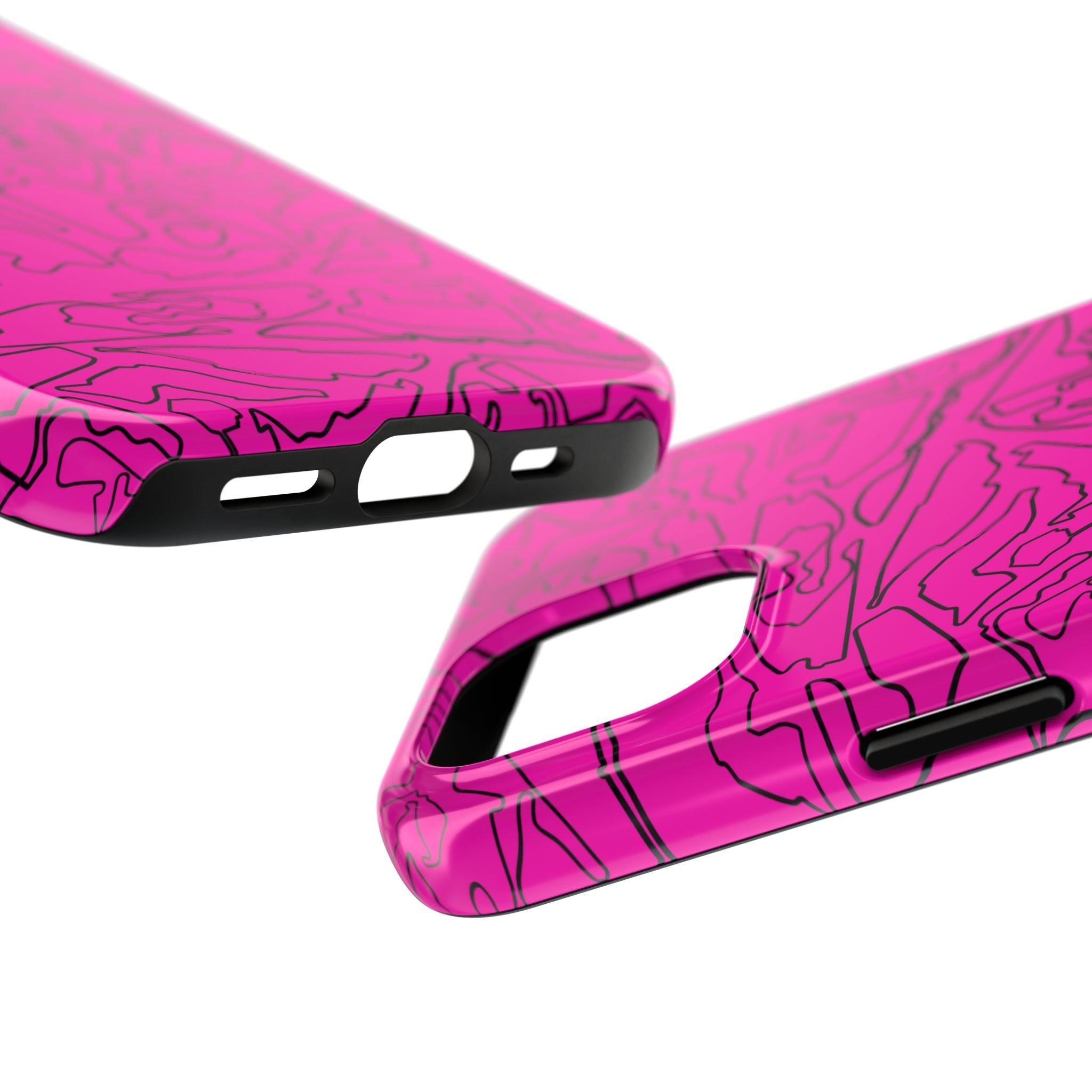 Tracks & Texts | Pink/Black |  Phone Case for Tough Protection