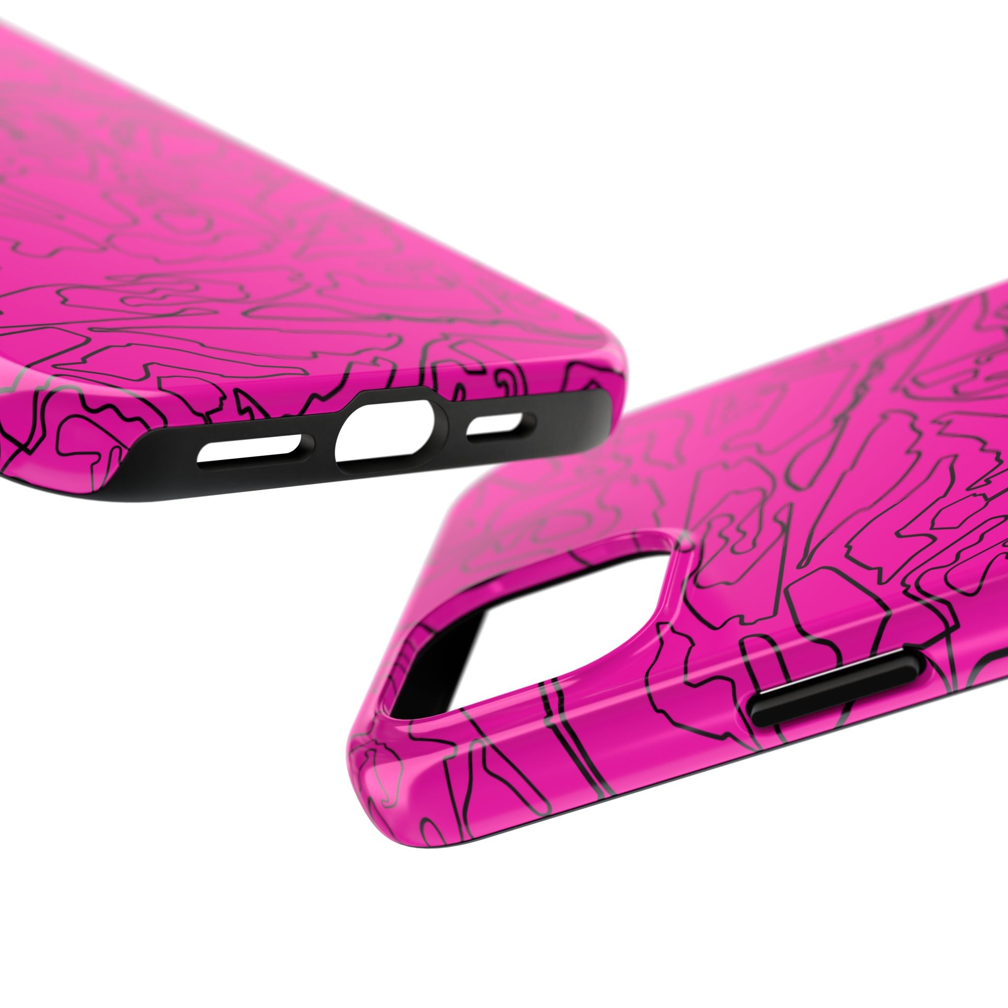 Tracks & Texts | Pink/Black |  Phone Case for Tough Protection
