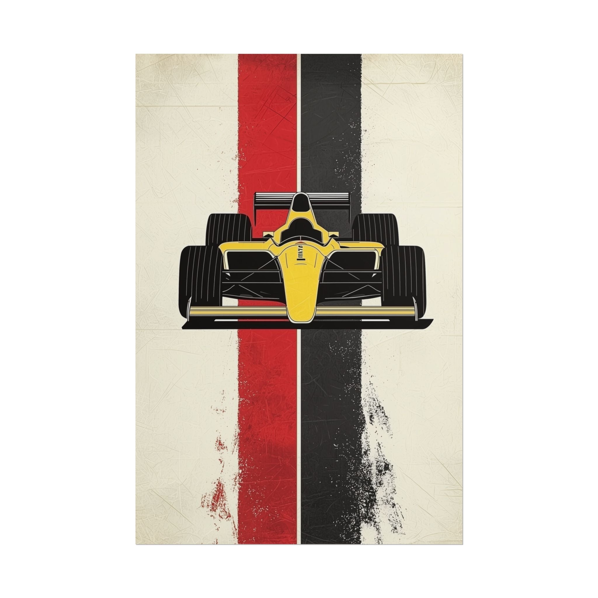 Vintage Yellow Racer Poster