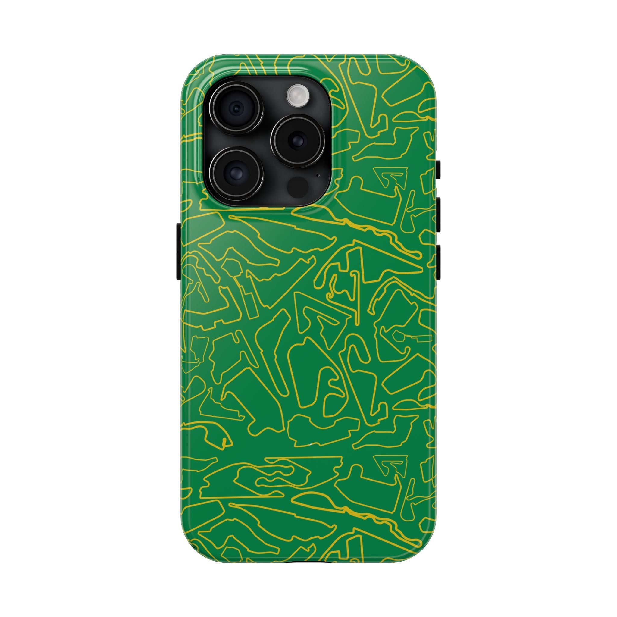 Tracks & Texts | Green/Yellow |  Phone Case for Tough Protection