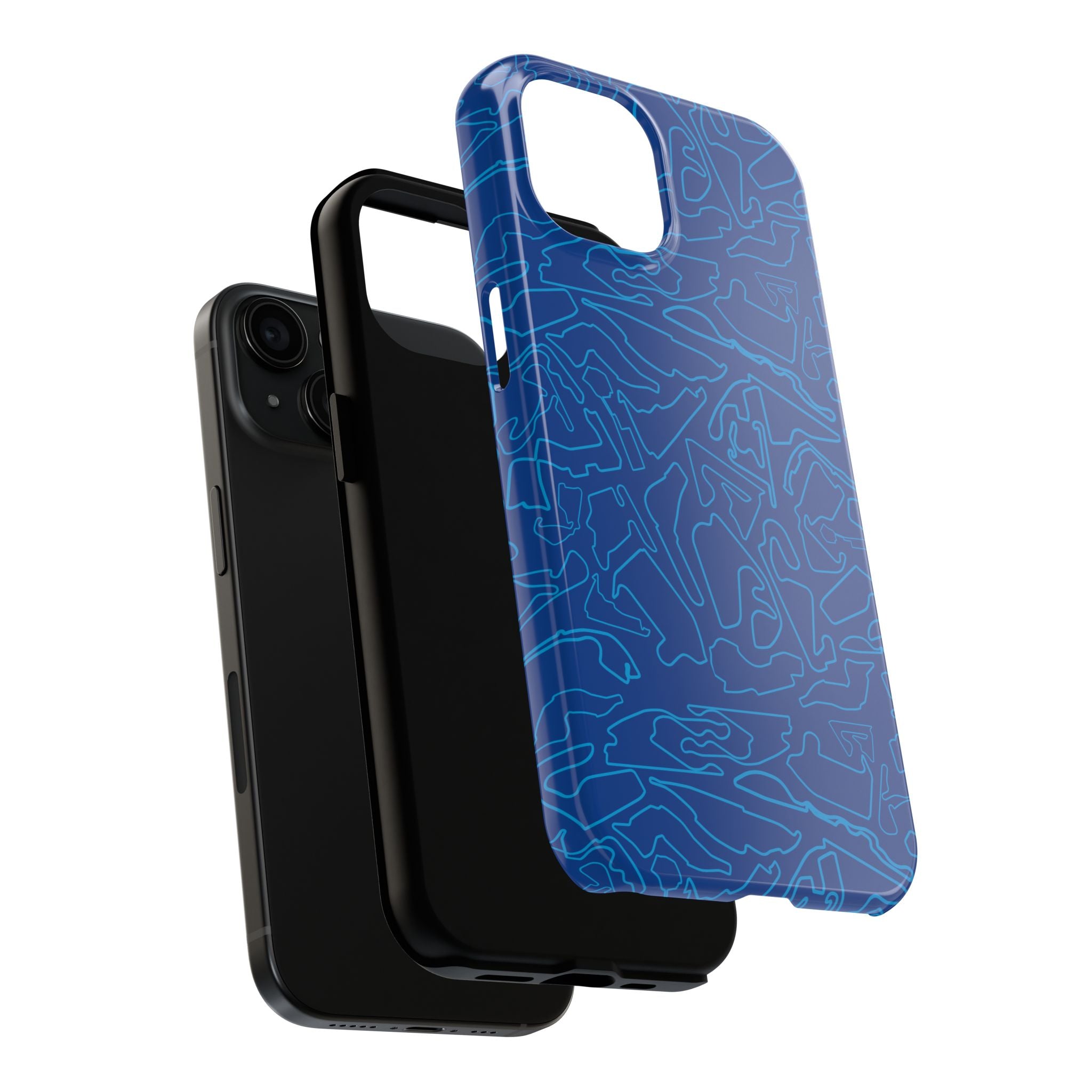 Tracks & Texts | Blue/Navy | Phone Case for Tough Protection