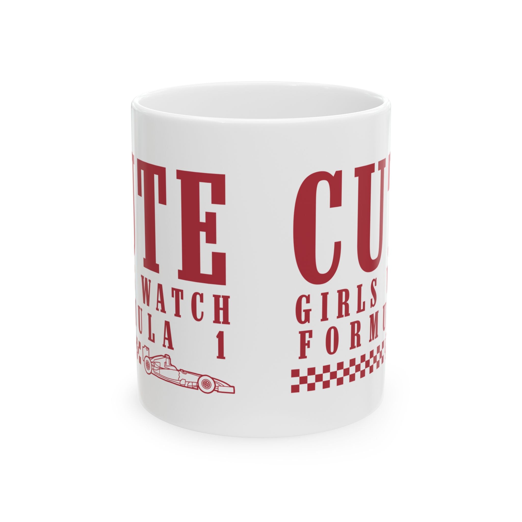 Cute Girls Watch F1 Ceramic Mug, (11oz, 15oz)