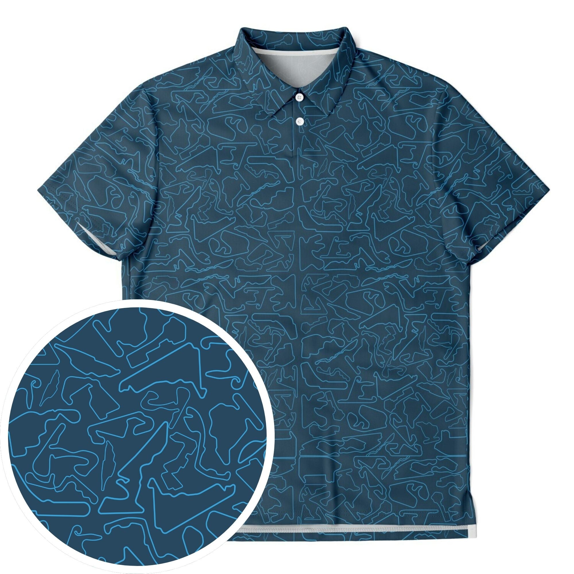Circuits Classic Men's Polo T-Shirt - Blue