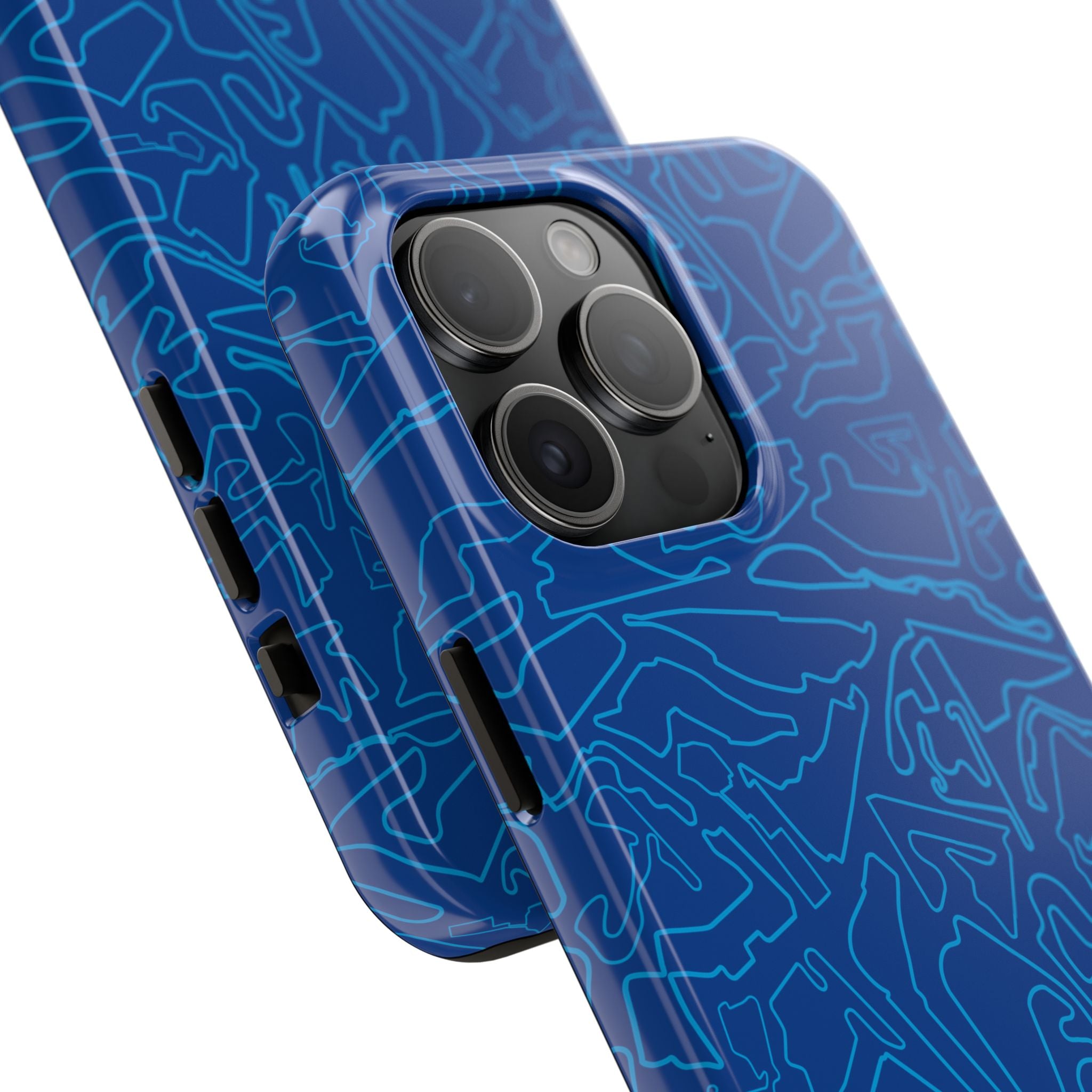 Tracks & Texts | Blue/Navy | Phone Case for Tough Protection