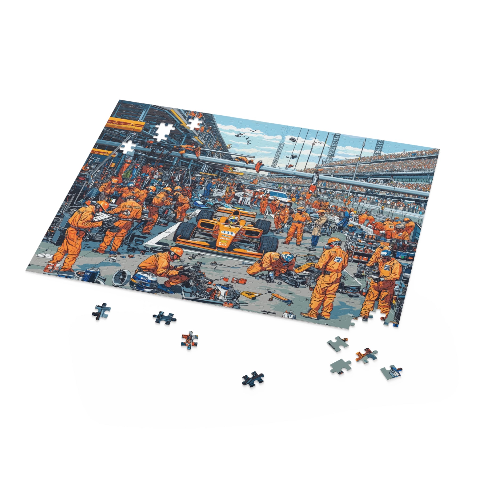 In the Pits Racing Puzzle (120, 252, 500-Piece)