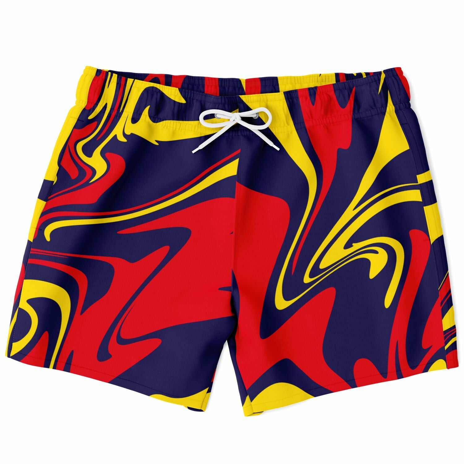 RB Livery Inspired Swim Trunks Men - FormulaFanatics