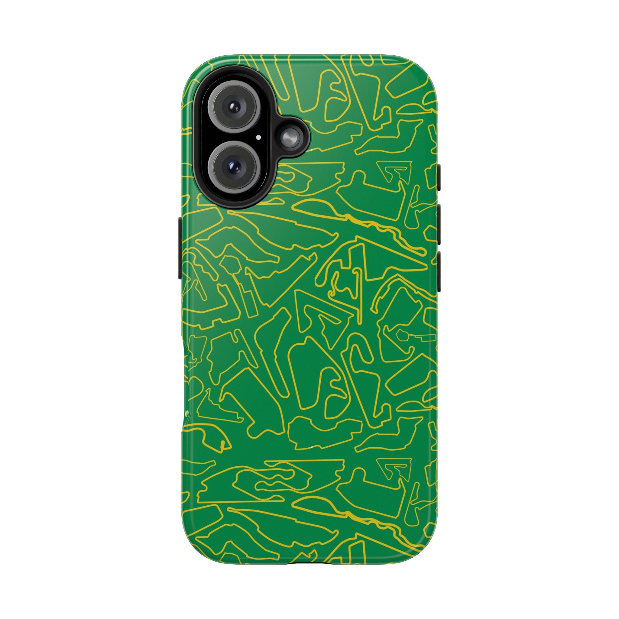 Tracks & Texts | Green/Yellow |  Phone Case for Tough Protection