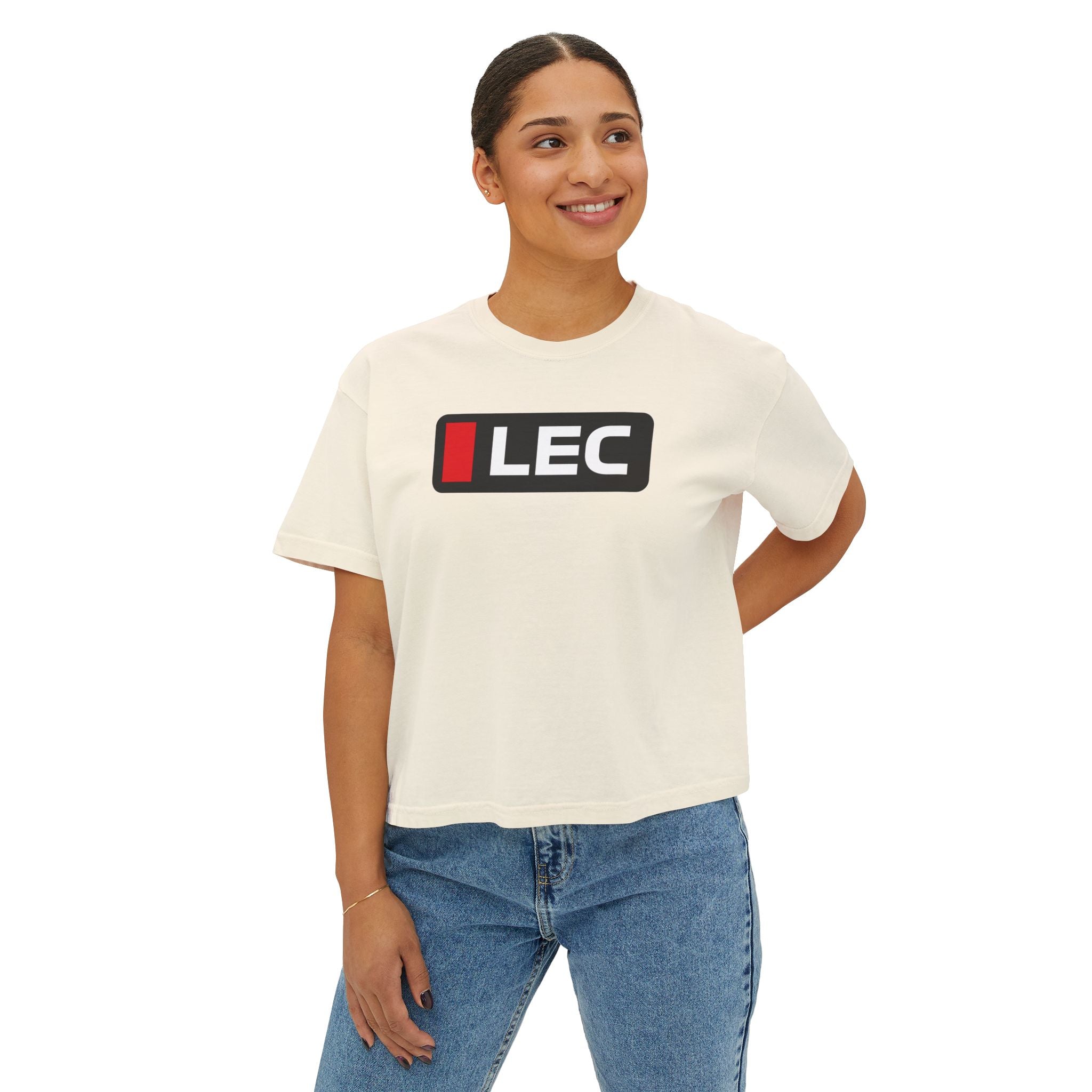 Leclerc Abbreviation Women's Boxy Tee | Formula Fanatics