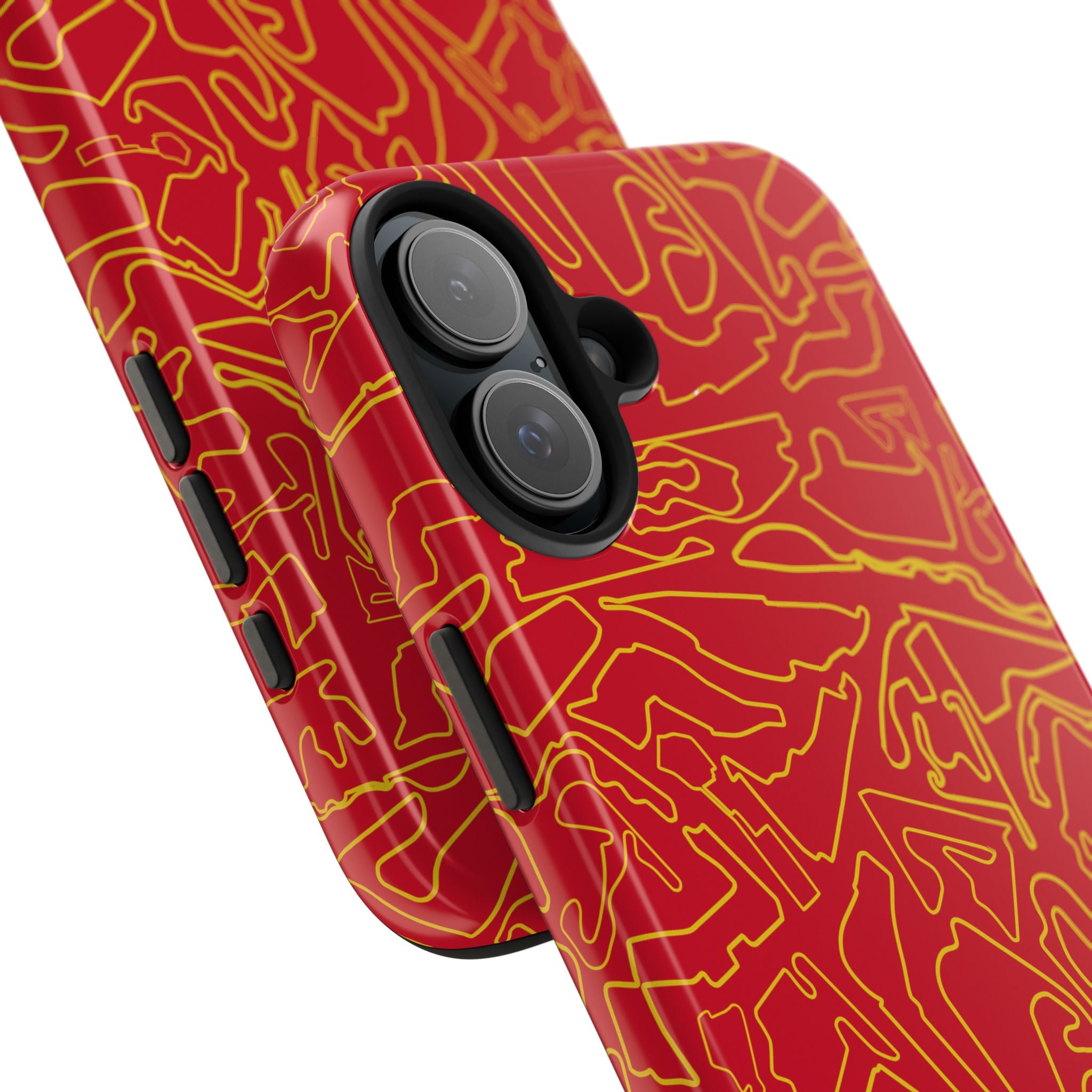 Tracks & Texts | Red & Gold |  Phone Case for Tough Protection