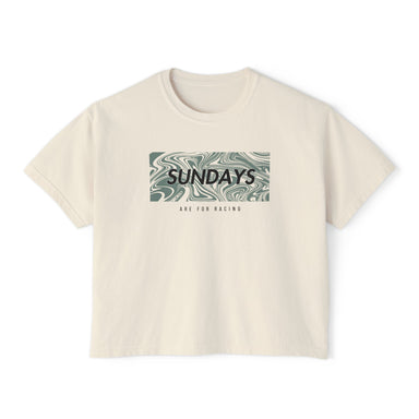 AM Racing Sundays Are For Racing Women's Boxy Tee - FormulaFanatics