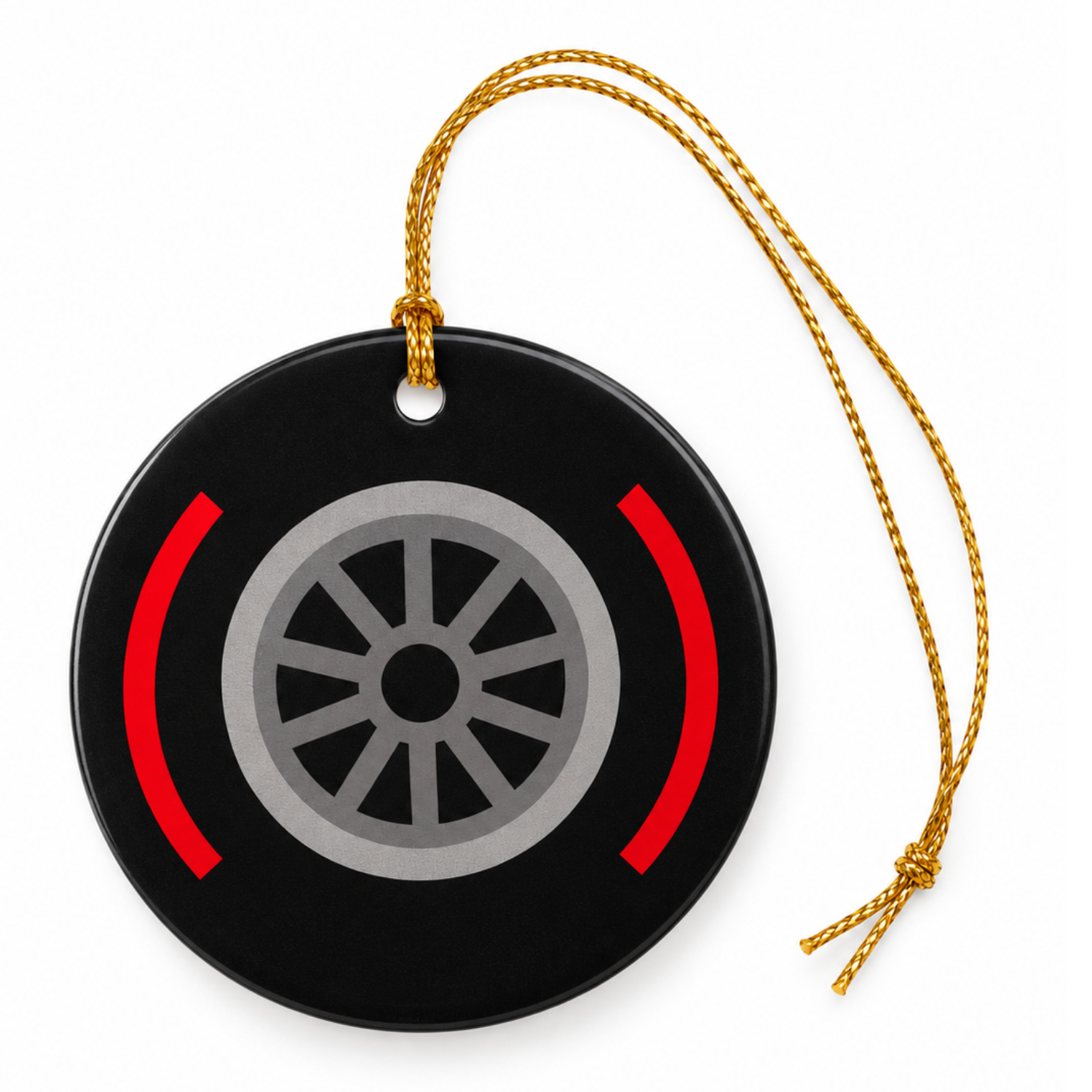 Racing Tyre Compound Ceramic Tree Ornament