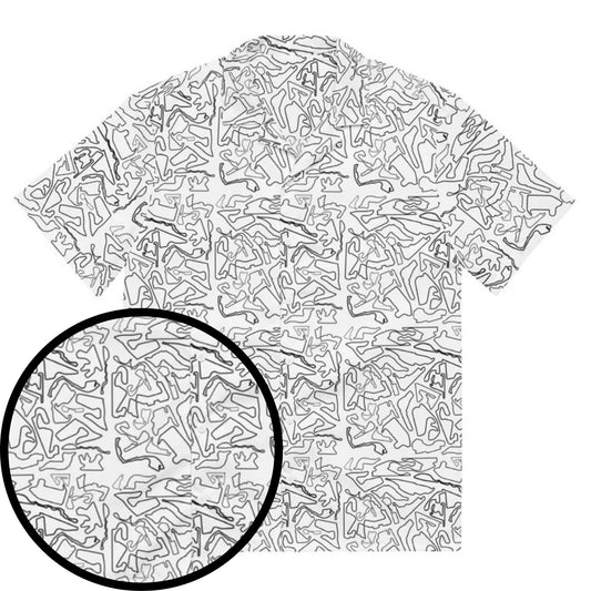 Tracks & Tides | White & Black | Button Up Shirt - Formula Fanatics
