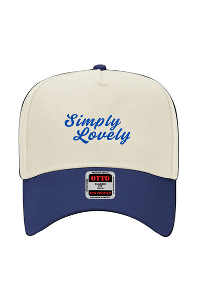Simply Lovely Script Royal Embroidered Baseball Cap