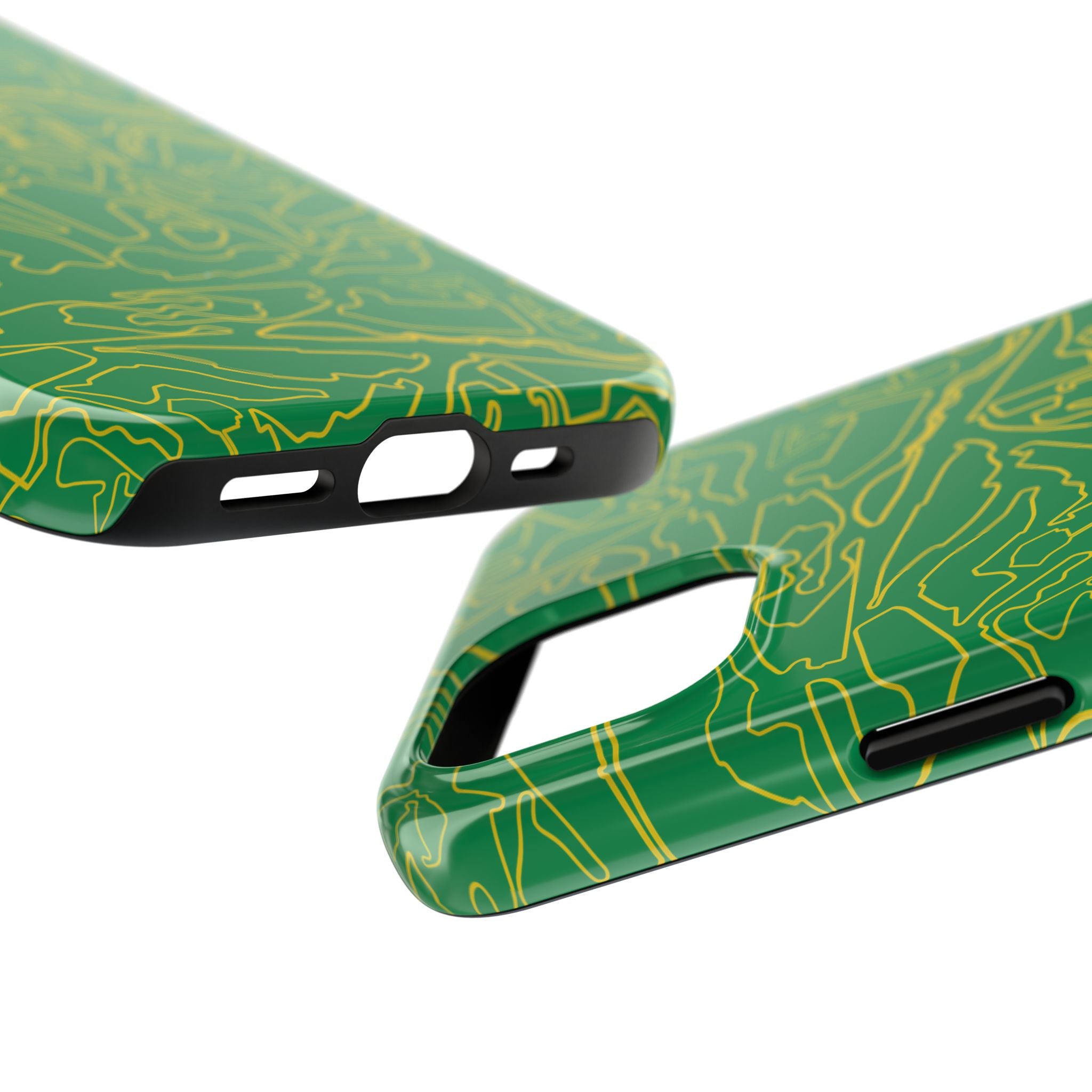 Tracks & Texts | Green/Yellow |  Phone Case for Tough Protection