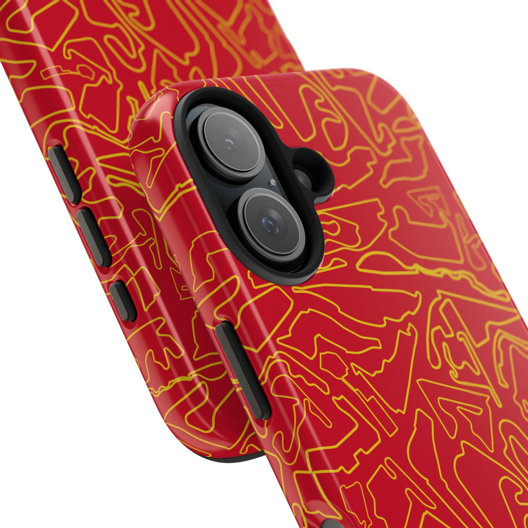 Tracks & Texts | Red & Gold |  Phone Case for Tough Protection