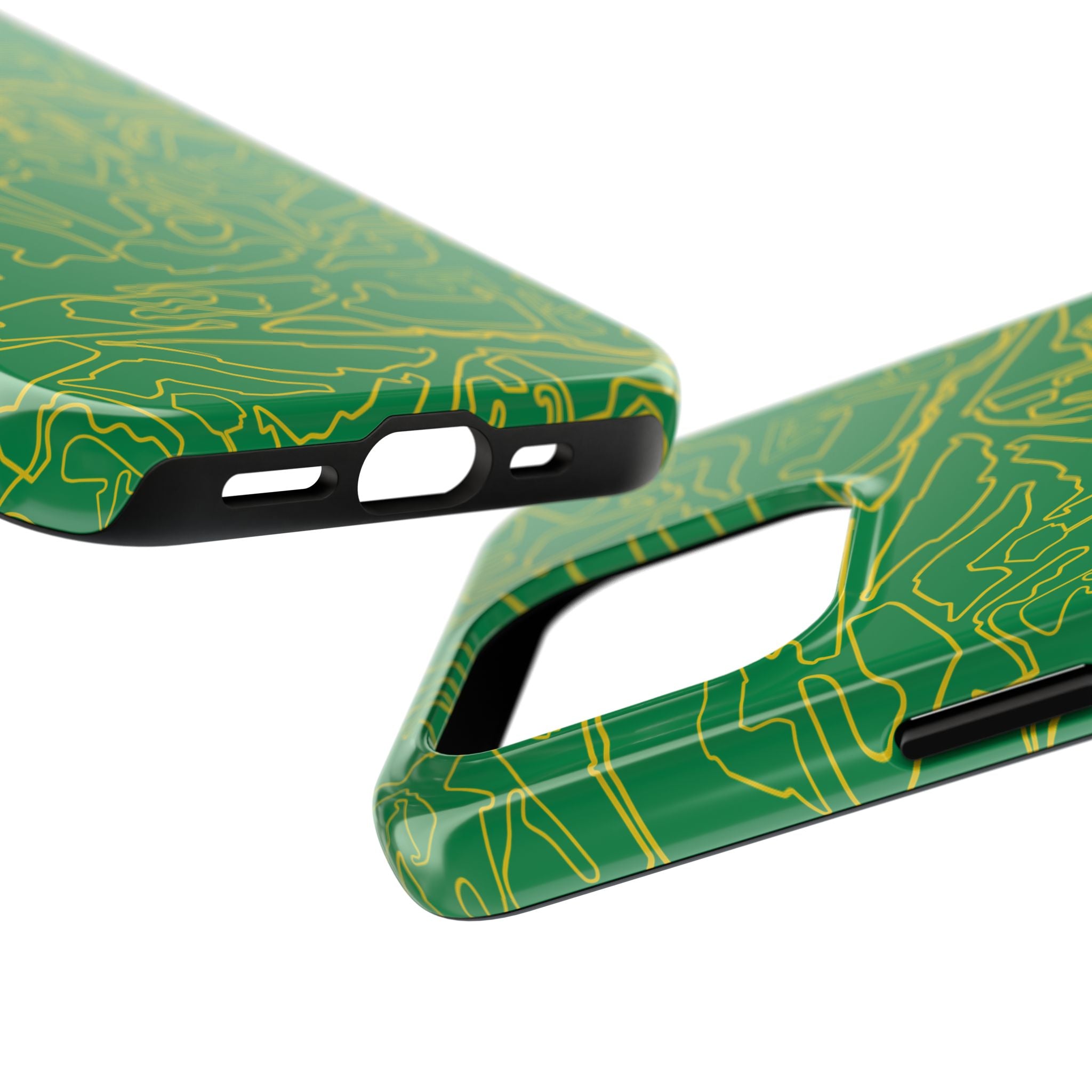 Tracks & Texts | Green/Yellow |  Phone Case for Tough Protection