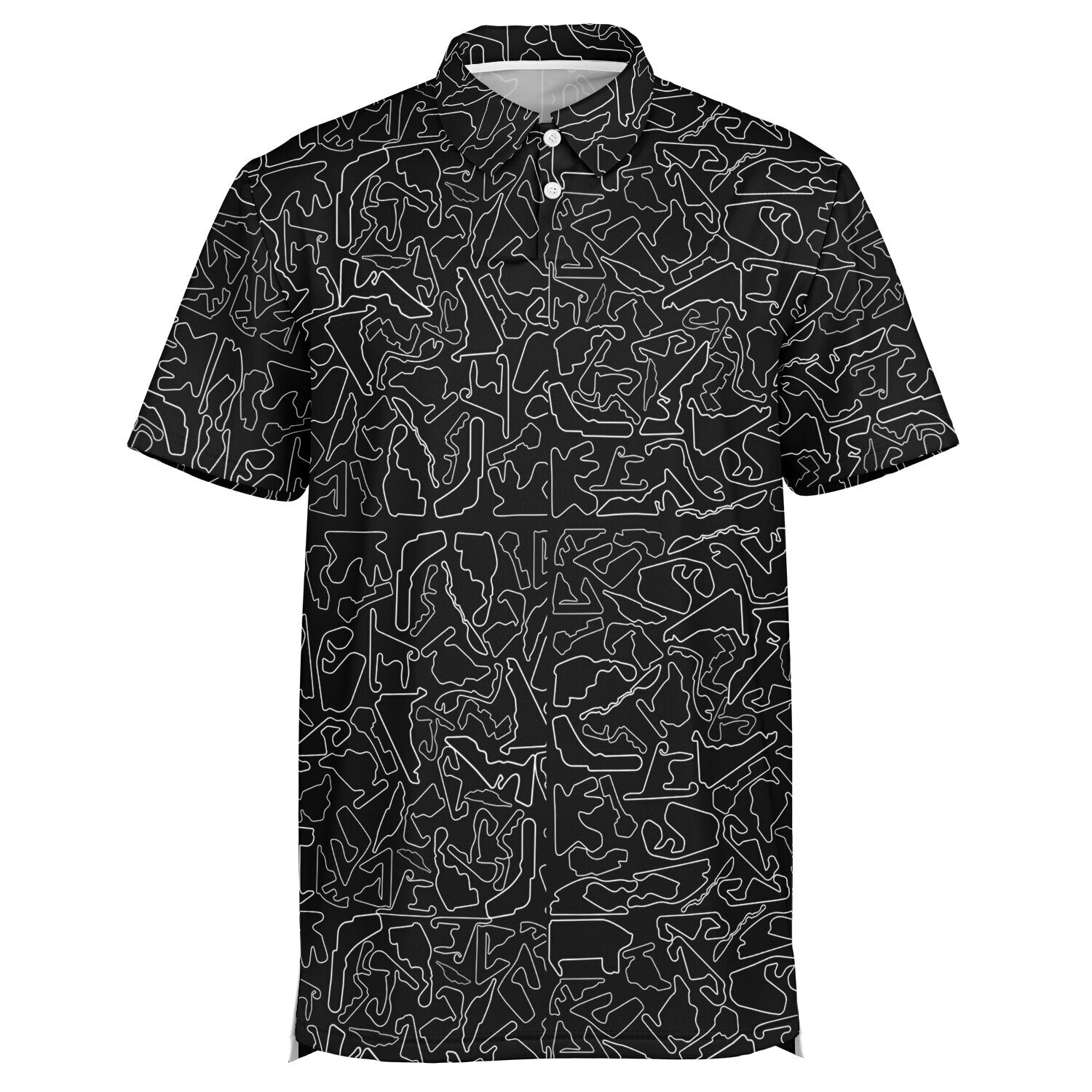 Circuits Classic Men's Polo T-Shirt - Black and Whtie