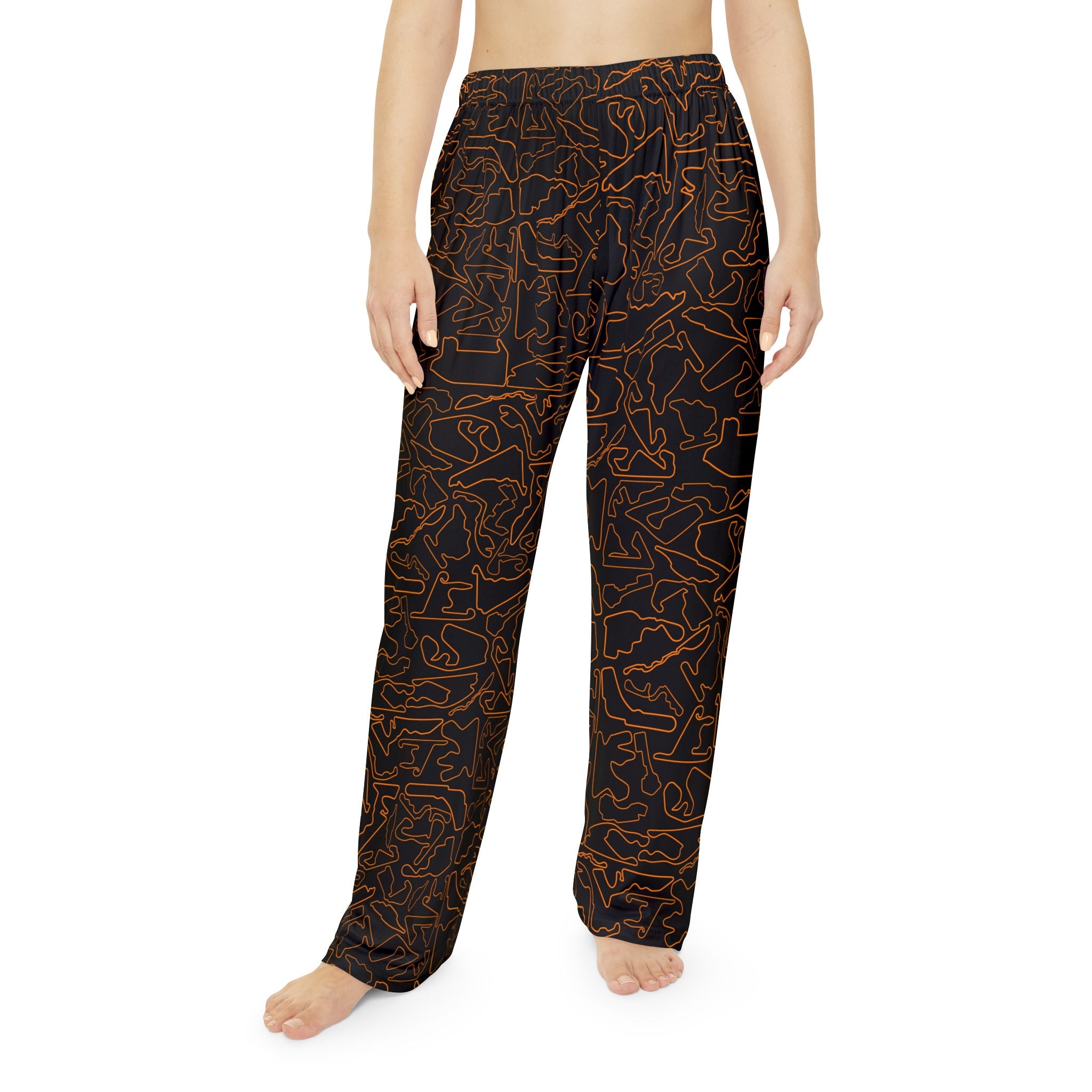 Fast Asleep Women's Pajama Pants - Orange/Black