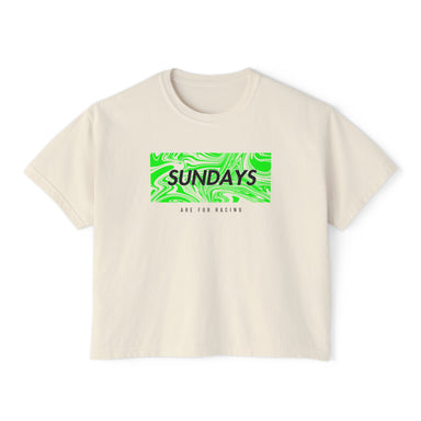 Kick Sundays Are For Racing Women's Boxy Tee - FormulaFanatics
