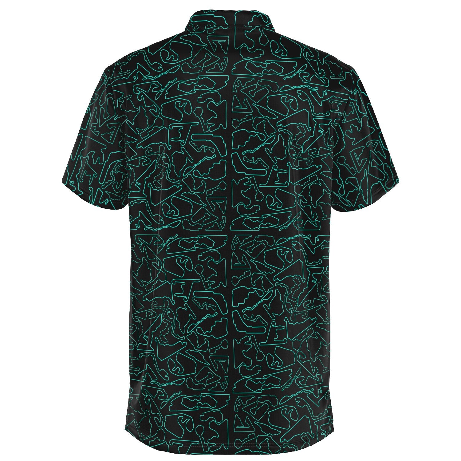 Circuits Classic Men's Polo T-Shirt - Teal and Black